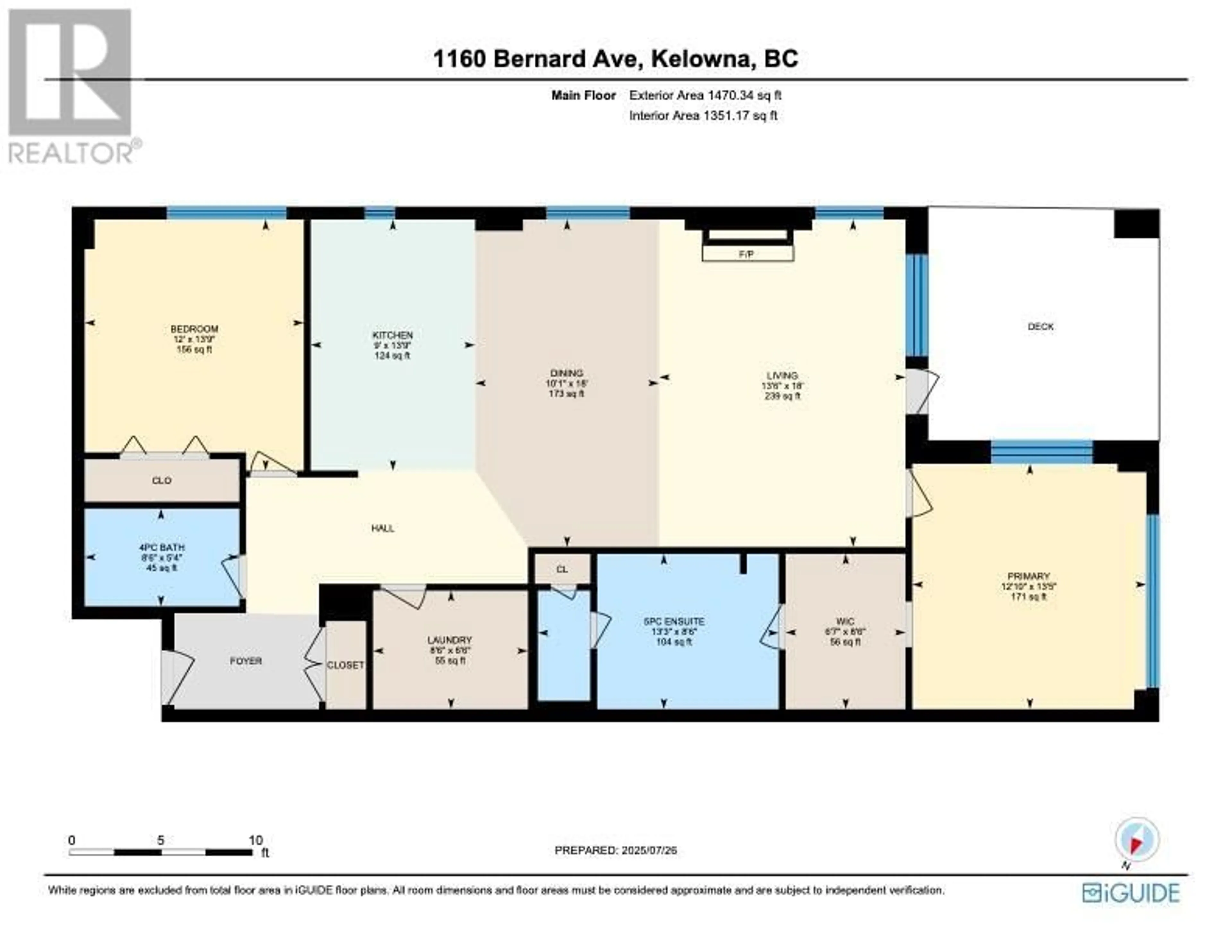 Floor plan for 712 - 1160 BERNARD AVENUE, Kelowna British Columbia V4T2V4