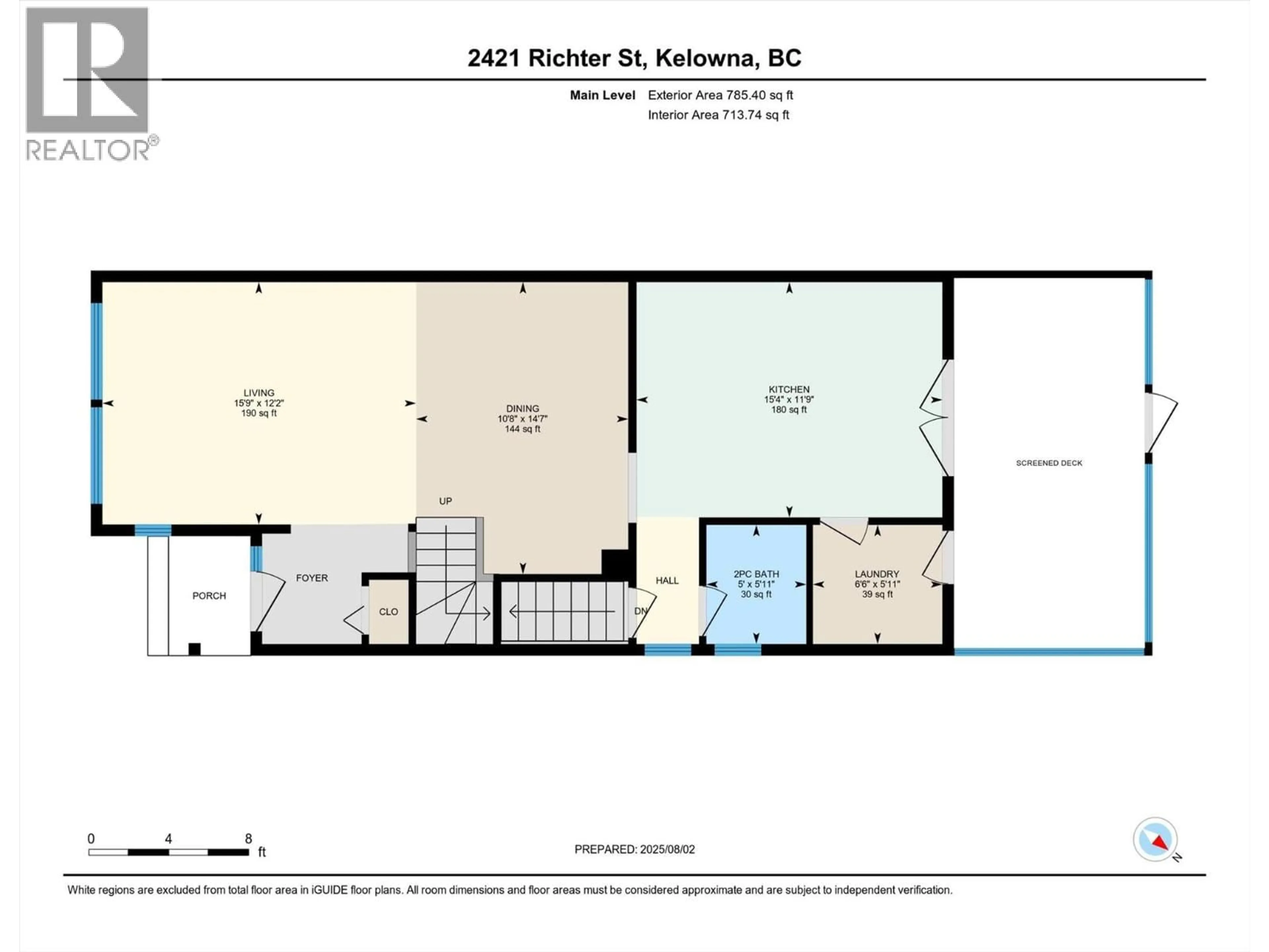 Floor plan for 2421 RICHTER STREET, Kelowna British Columbia V1Y2P5