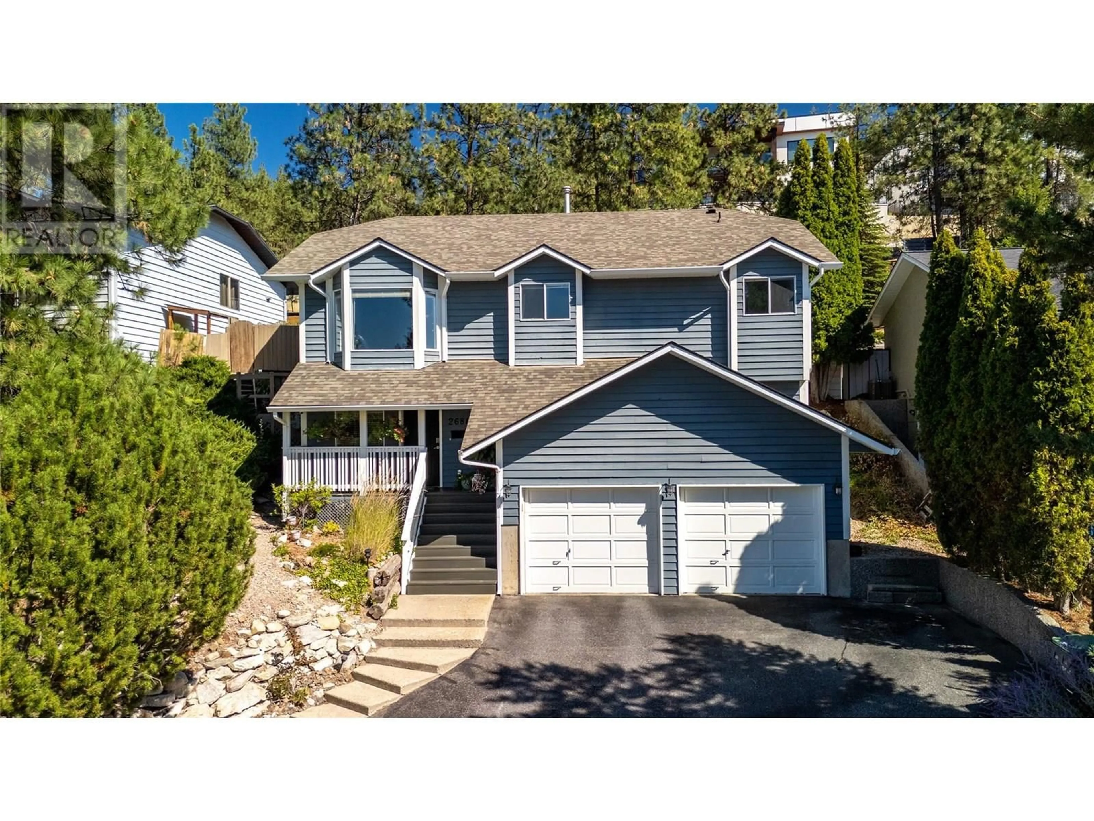 Home with vinyl exterior material, street for 2686 EVERGREEN DRIVE, Penticton British Columbia V2A7Y3