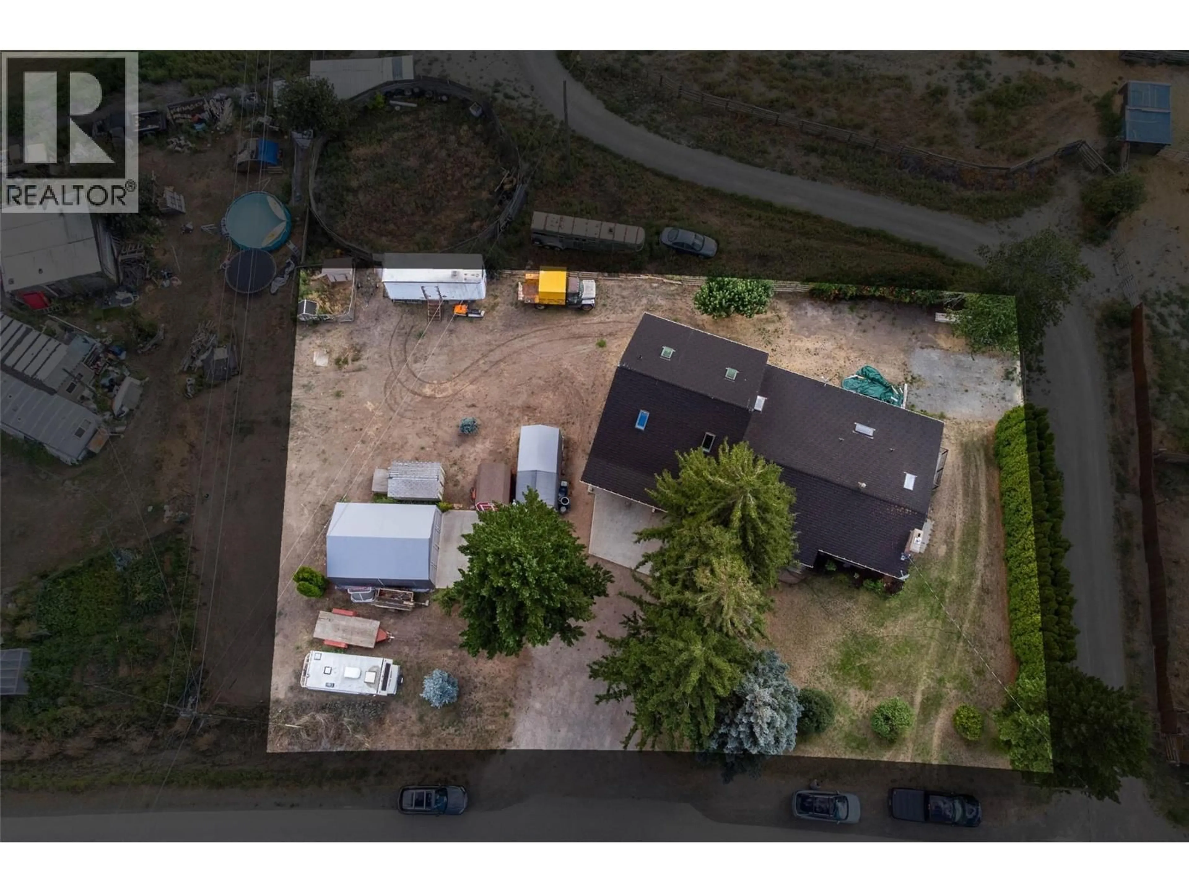 A pic from outside/outdoor area/front of a property/back of a property/a pic from drone, building for 3501 TRANQUILLE ROAD, Kamloops British Columbia V2B8B6