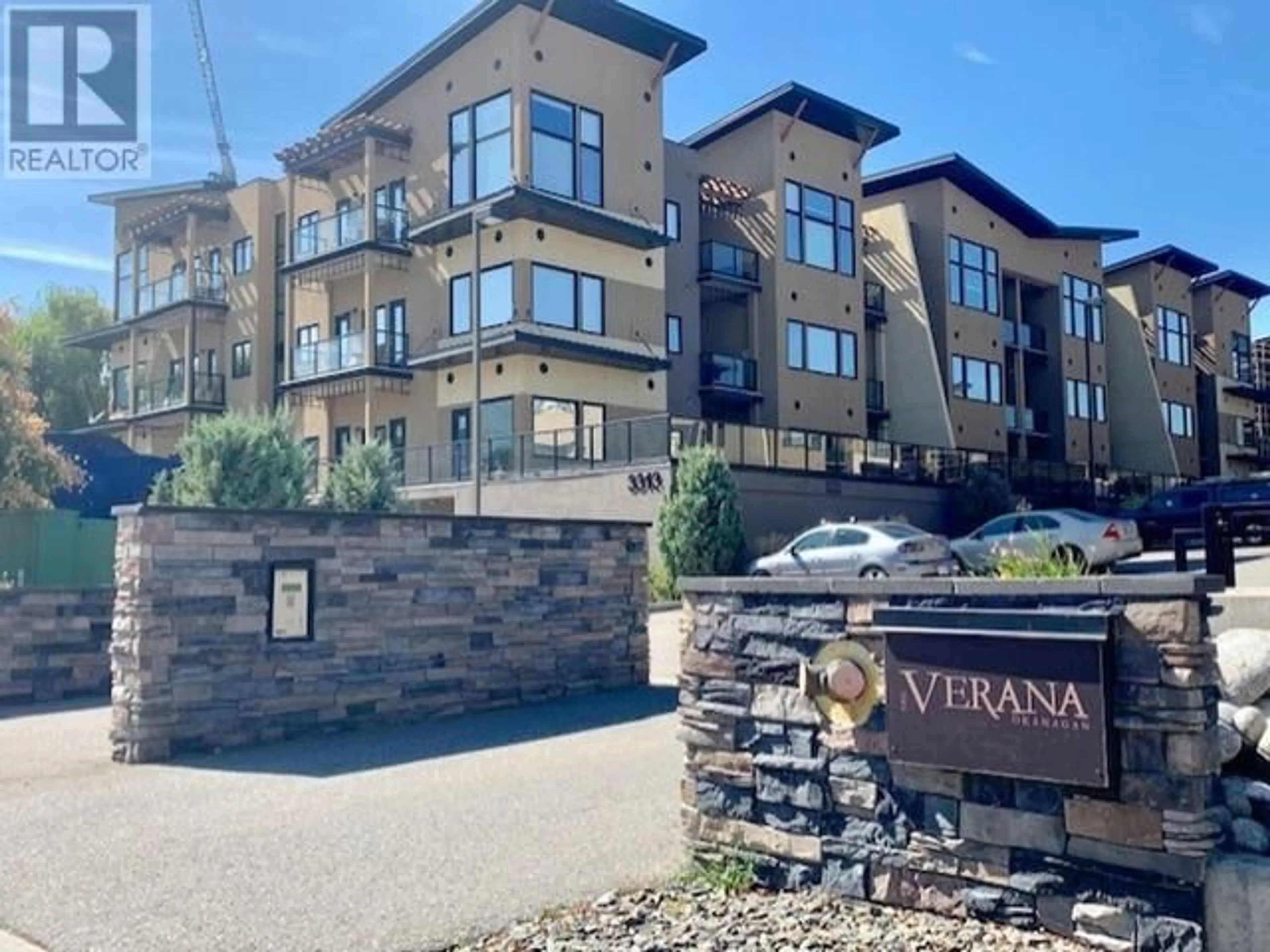 A pic from outside/outdoor area/front of a property/back of a property/a pic from drone, mountain view for 201 - 3313 WILSON STREET, Penticton British Columbia V2A8J3