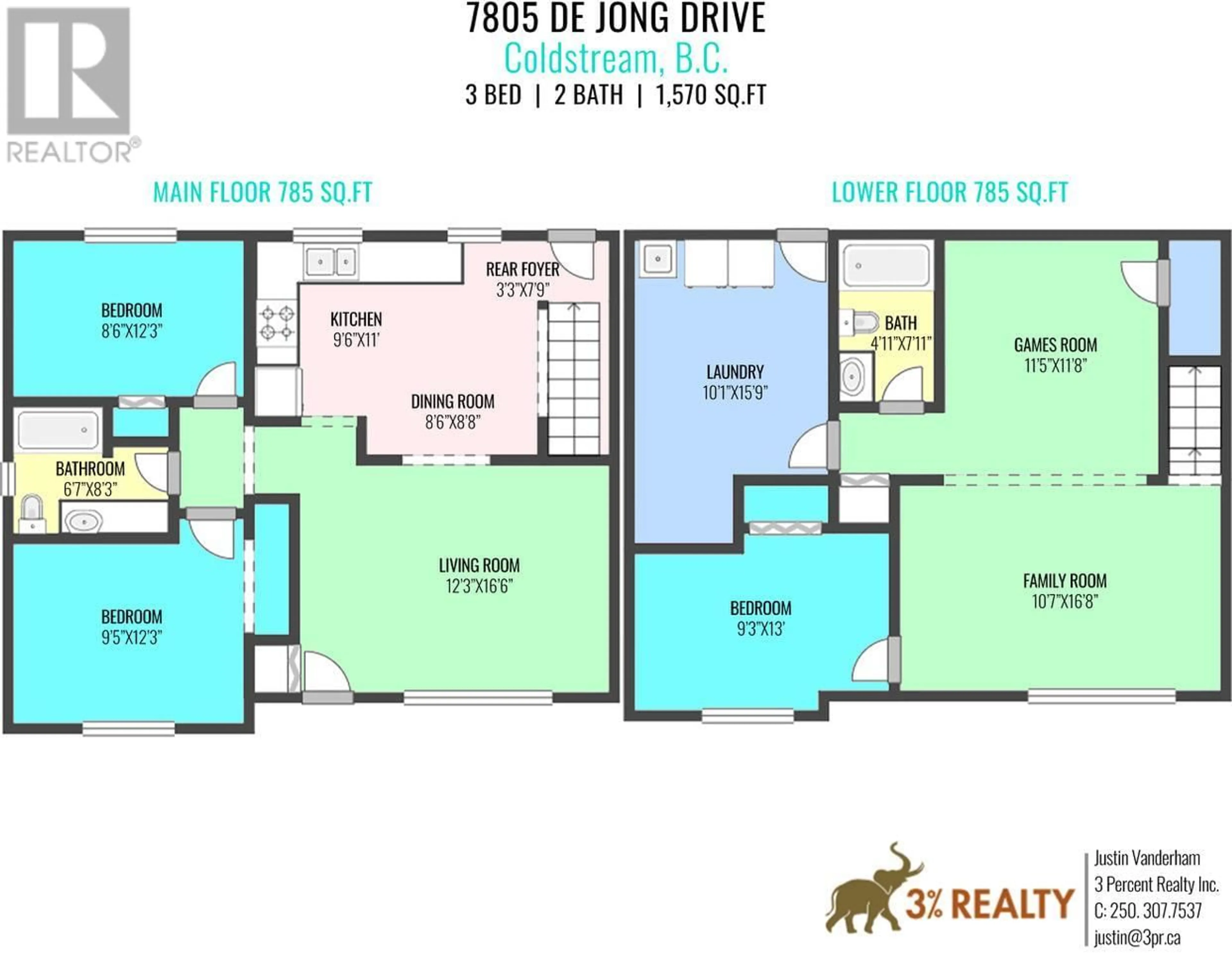 Floor plan for 7805 DE JONG DRIVE, Coldstream British Columbia V1B1P2