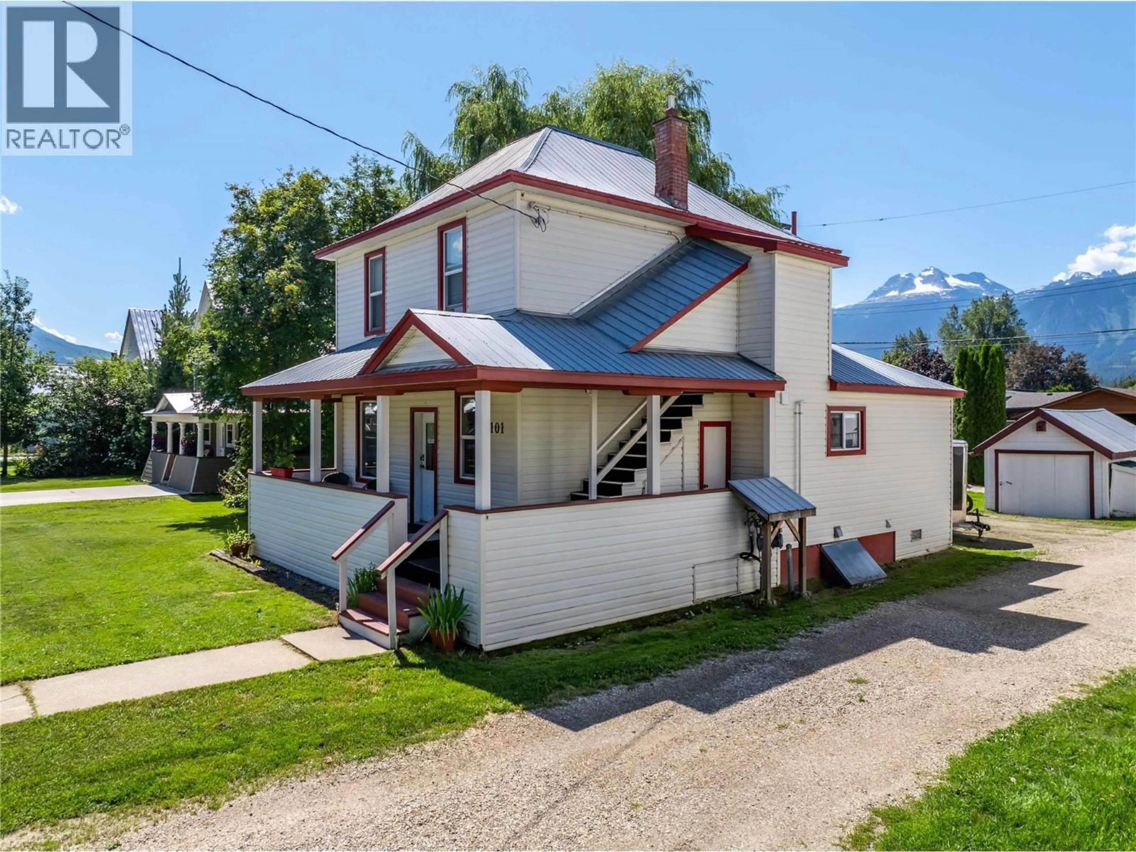 A pic from outside/outdoor area/front of a property/back of a property/a pic from drone, unknown for 101 SEVENTH STREET EAST, Revelstoke British Columbia V0E2S0
