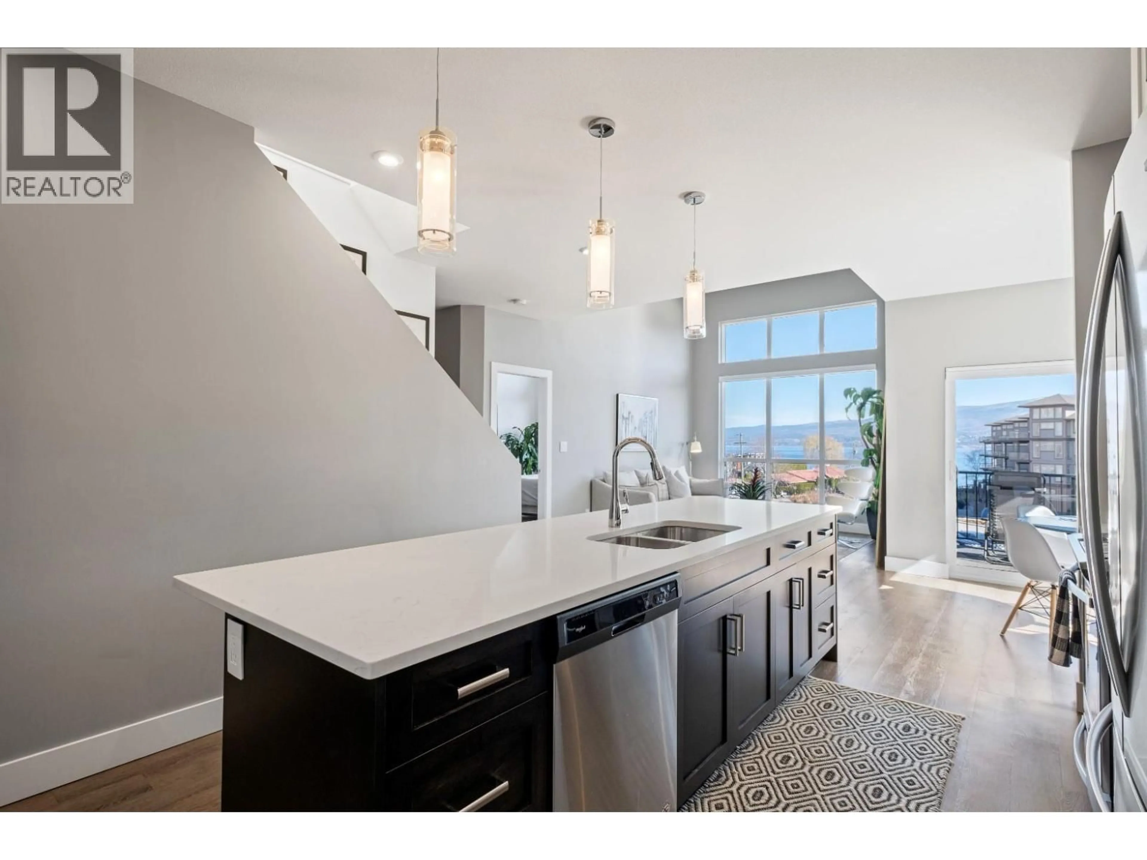 Open concept kitchen, ceramic/tile floor for 1305 - 4215 GELLATLY ROAD SOUTH, West Kelowna British Columbia V4T3N1