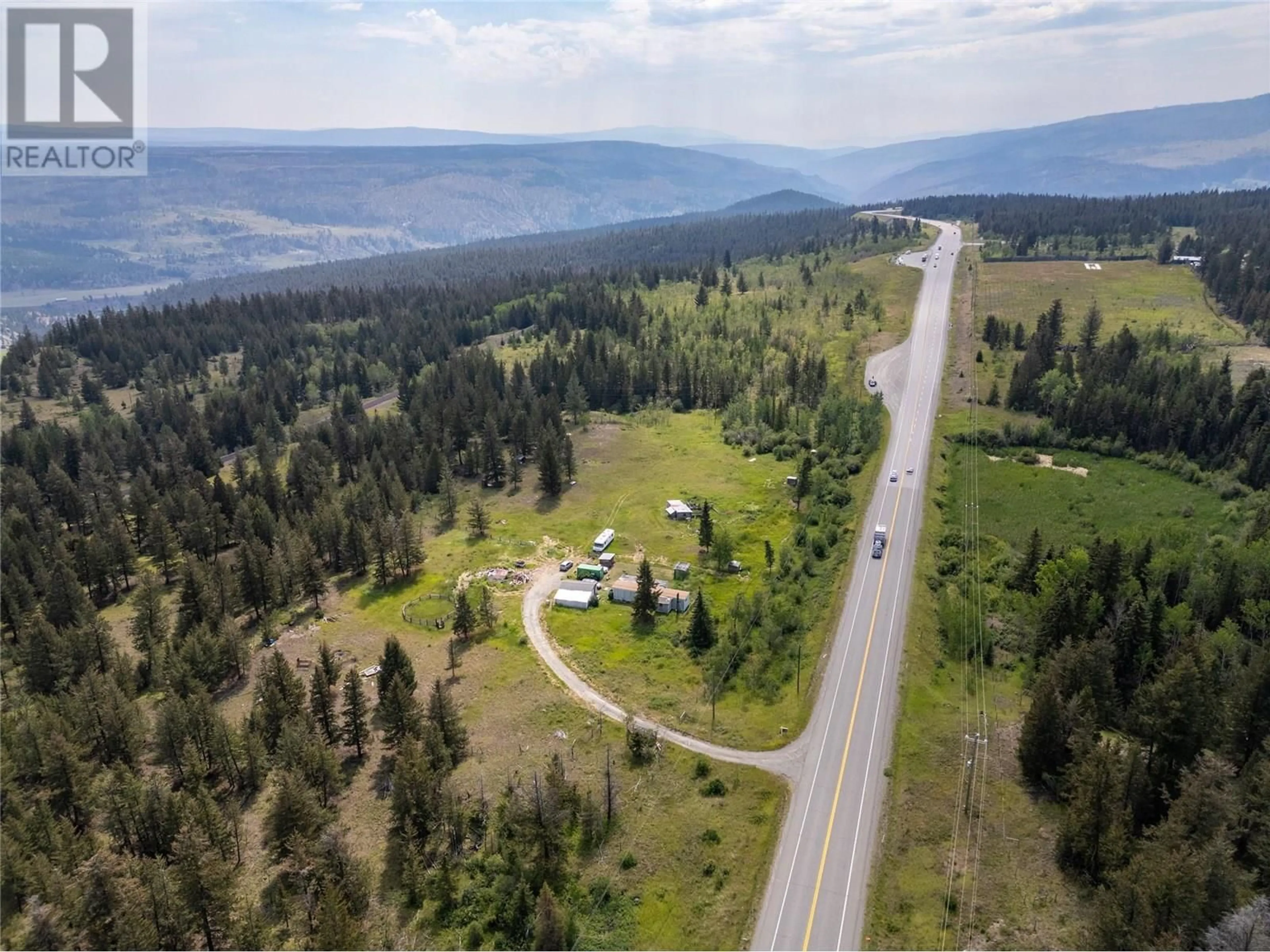 A pic from outside/outdoor area/front of a property/back of a property/a pic from drone, mountain view for 8832 CARIBOO  97 HIGHWAY, Clinton British Columbia V0K1K0