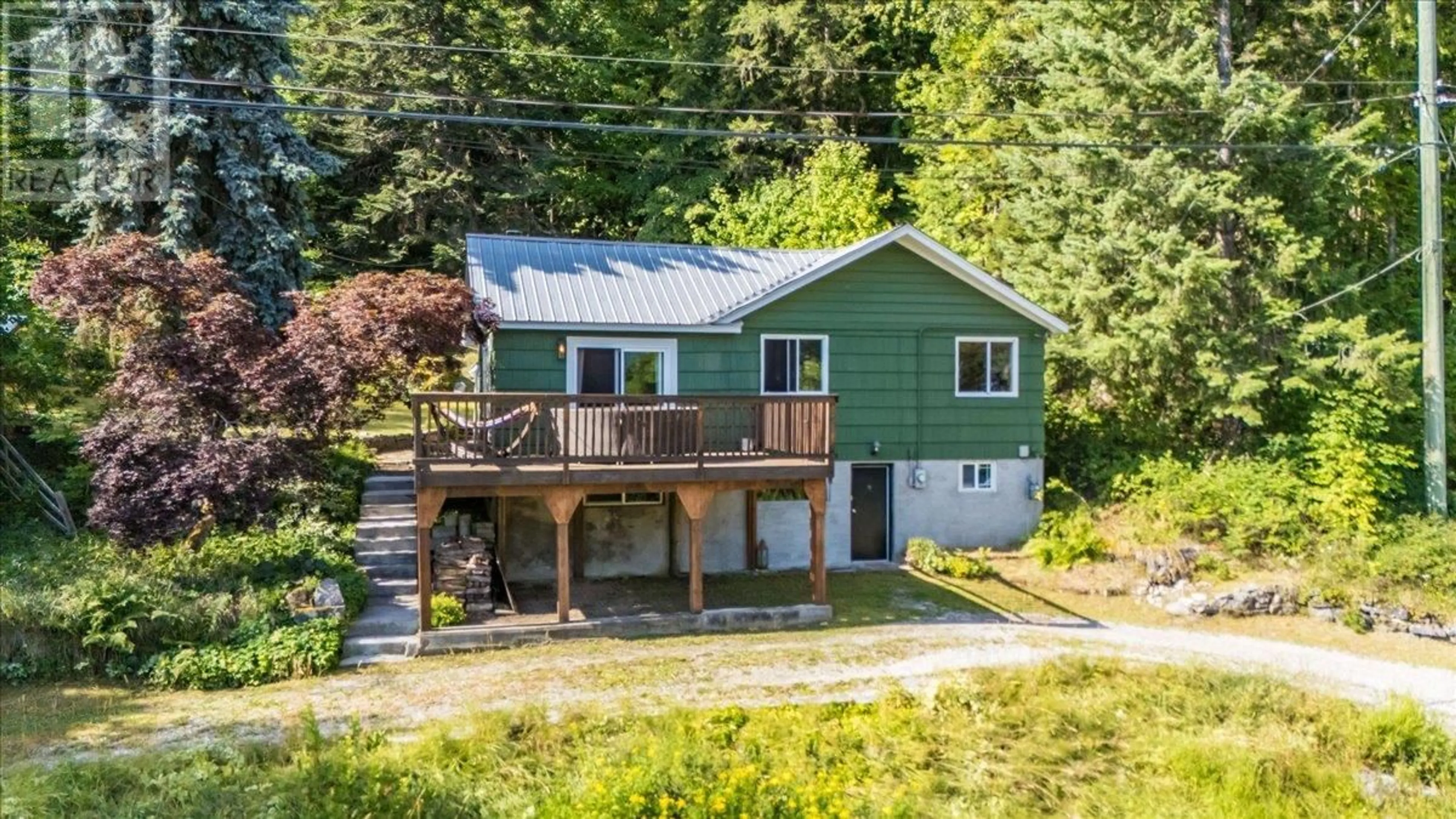 A pic from outside/outdoor area/front of a property/back of a property/a pic from drone, water/lake/river/ocean view for 1835 GRANITE ROAD, Nelson British Columbia V1L6T8