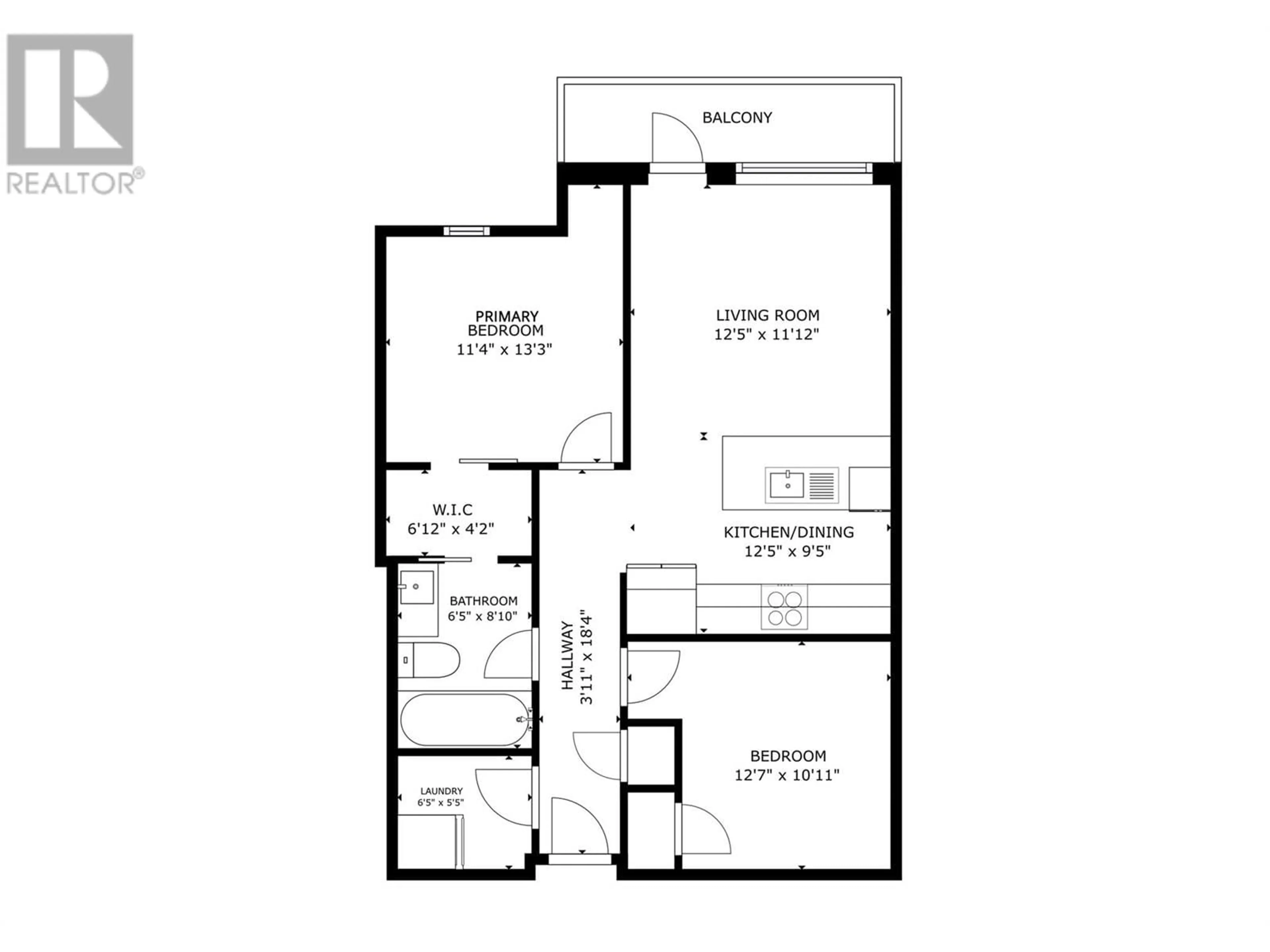 Floor plan for 606 - 1215 ST PAUL STREET, Kelowna British Columbia V1Y2C7