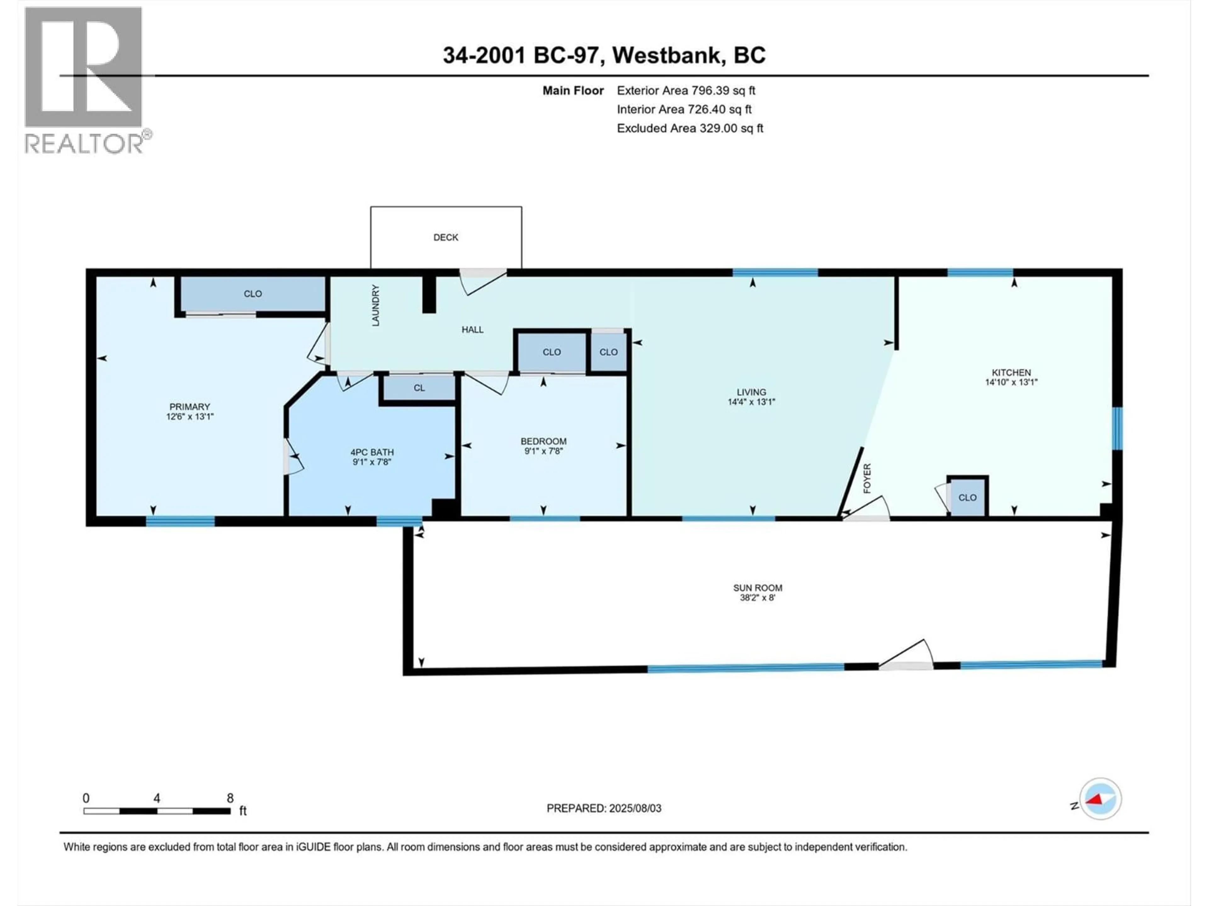 Floor plan for 34 - 2001 97 HIGHWAY SOUTH, Westbank British Columbia V1Z1B2