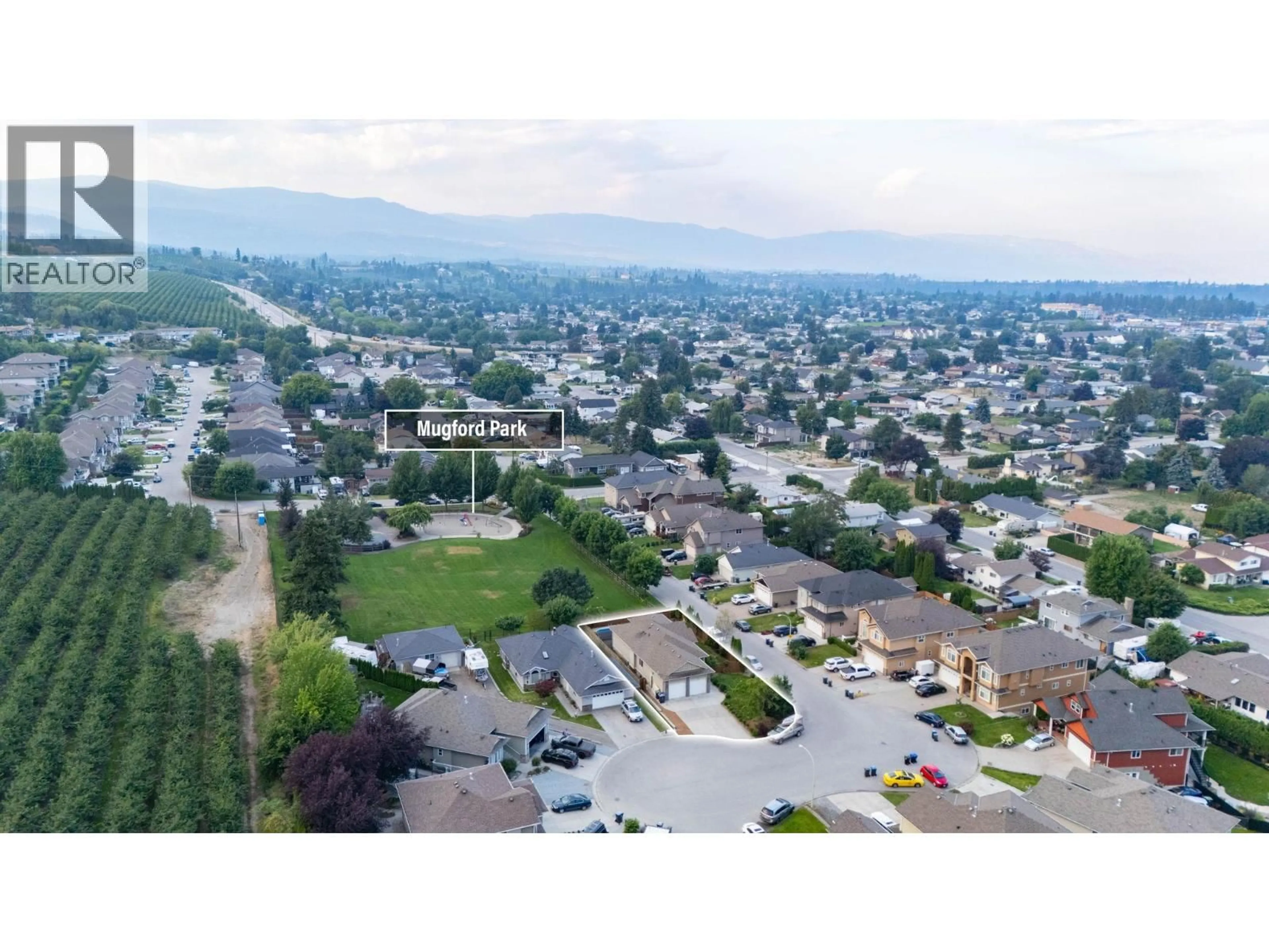 A pic from outside/outdoor area/front of a property/back of a property/a pic from drone, mountain view for 447 STETSON STREET, Kelowna British Columbia V1X8A6