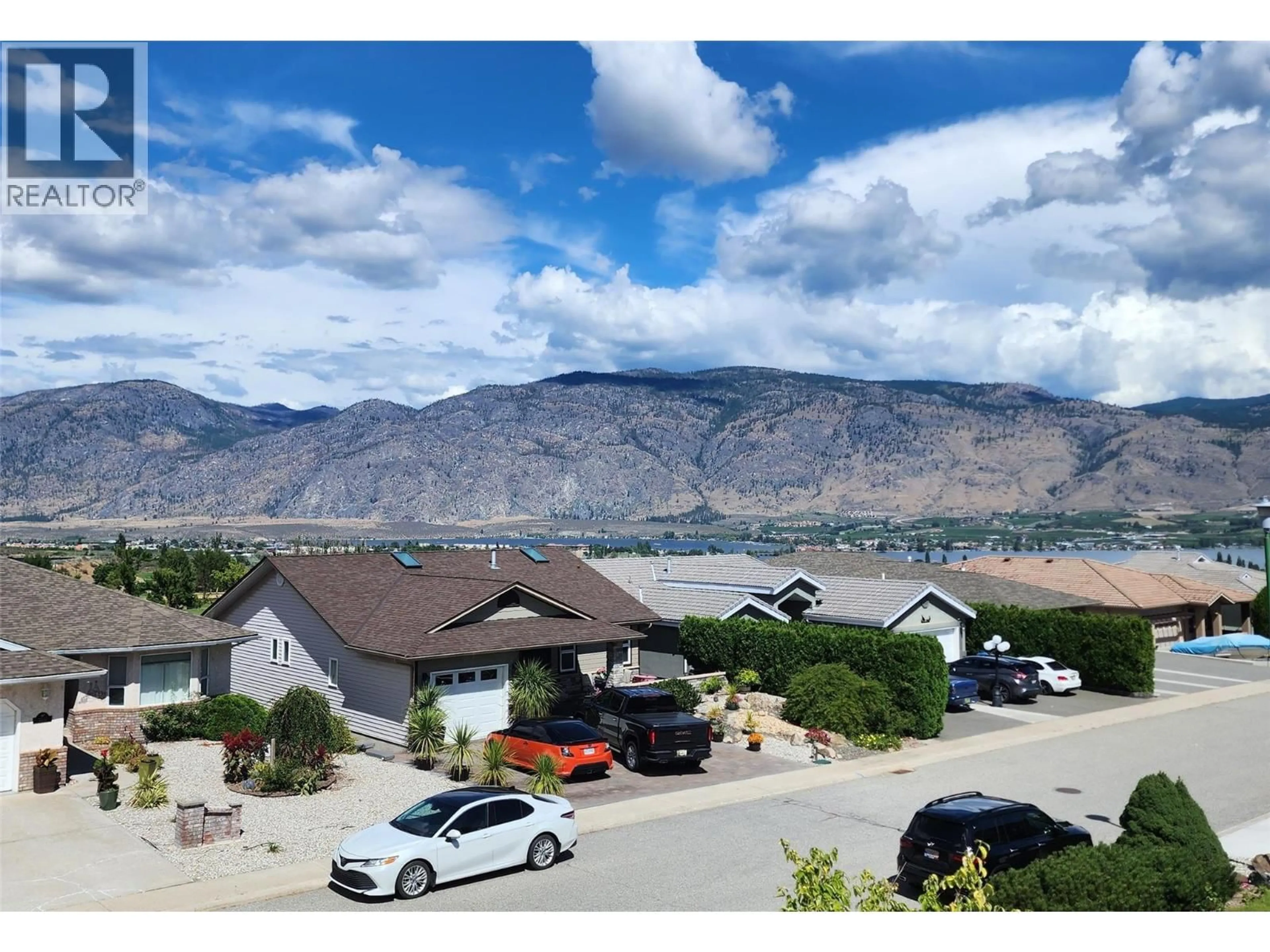 A pic from outside/outdoor area/front of a property/back of a property/a pic from drone, mountain view for 11900 QUAIL RIDGE PLACE, Osoyoos British Columbia V0H1V4