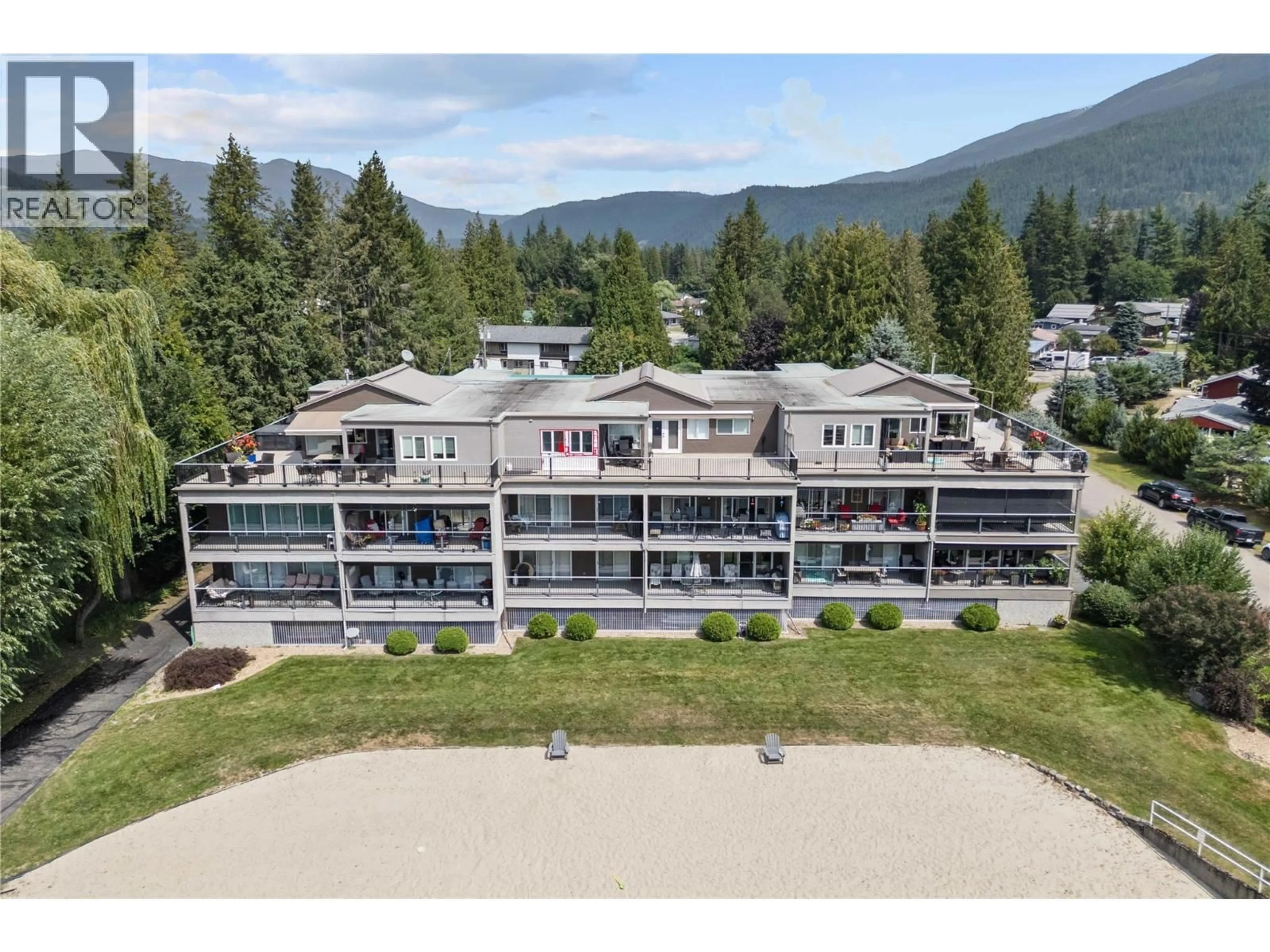 A pic from outside/outdoor area/front of a property/back of a property/a pic from drone, mountain view for 8 - 100 ARCHIBALD STREET, Sicamous British Columbia V0E2V1