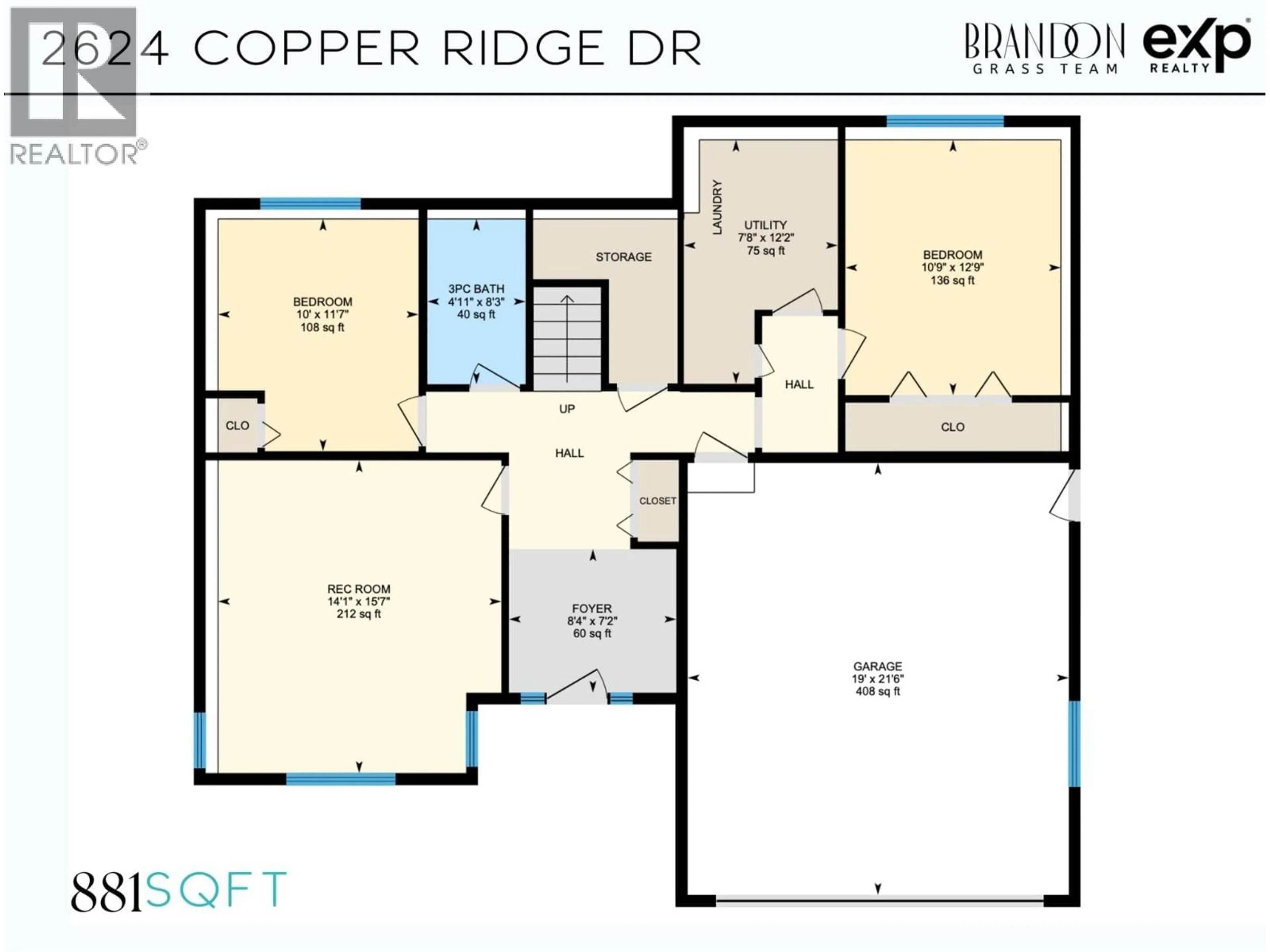 Floor plan for 2624 COPPER RIDGE DRIVE, West Kelowna British Columbia V4T2M8