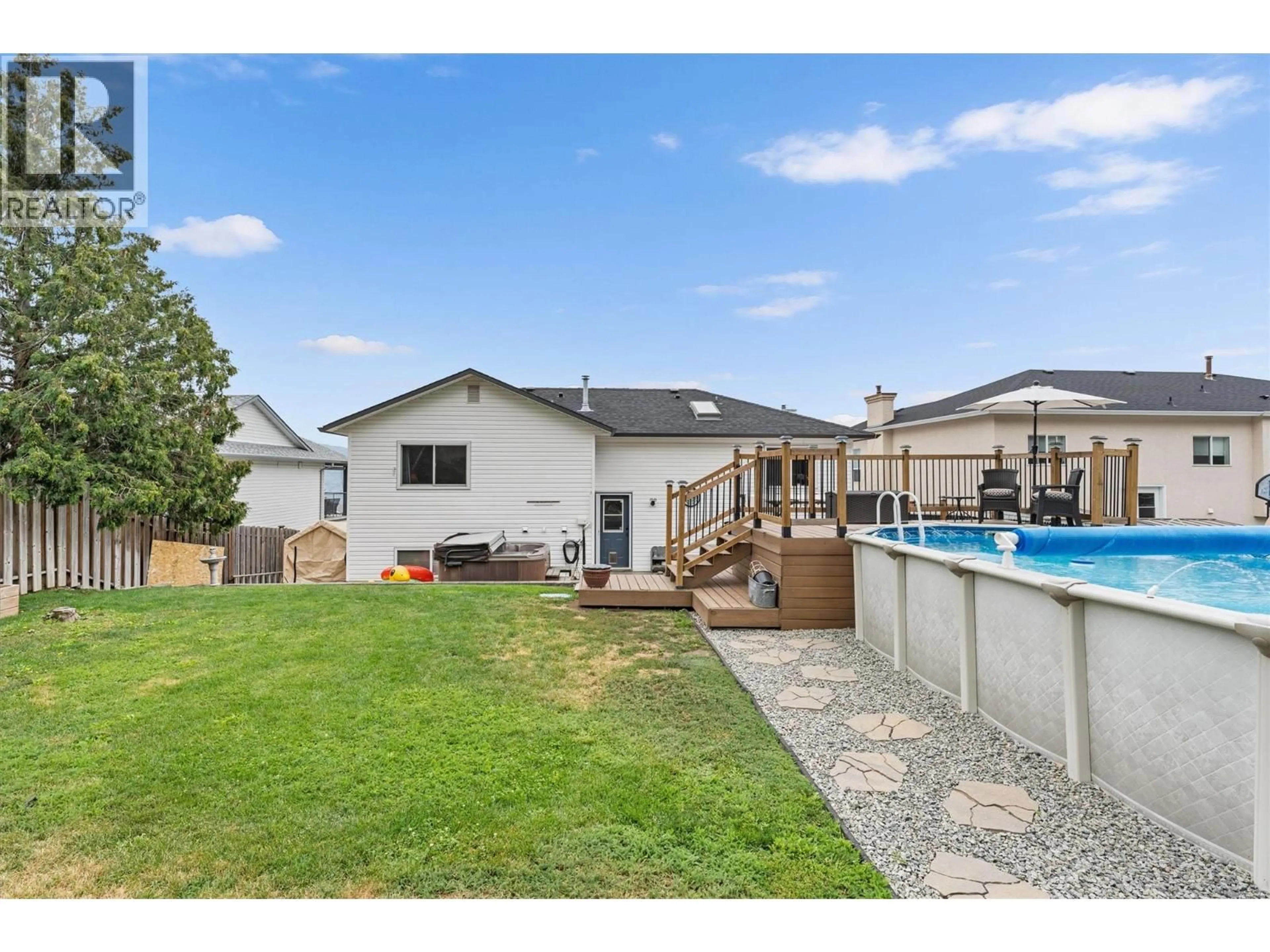 A pic from outside/outdoor area/front of a property/back of a property/a pic from drone, mountain view for 2624 COPPER RIDGE DRIVE, West Kelowna British Columbia V4T2M8