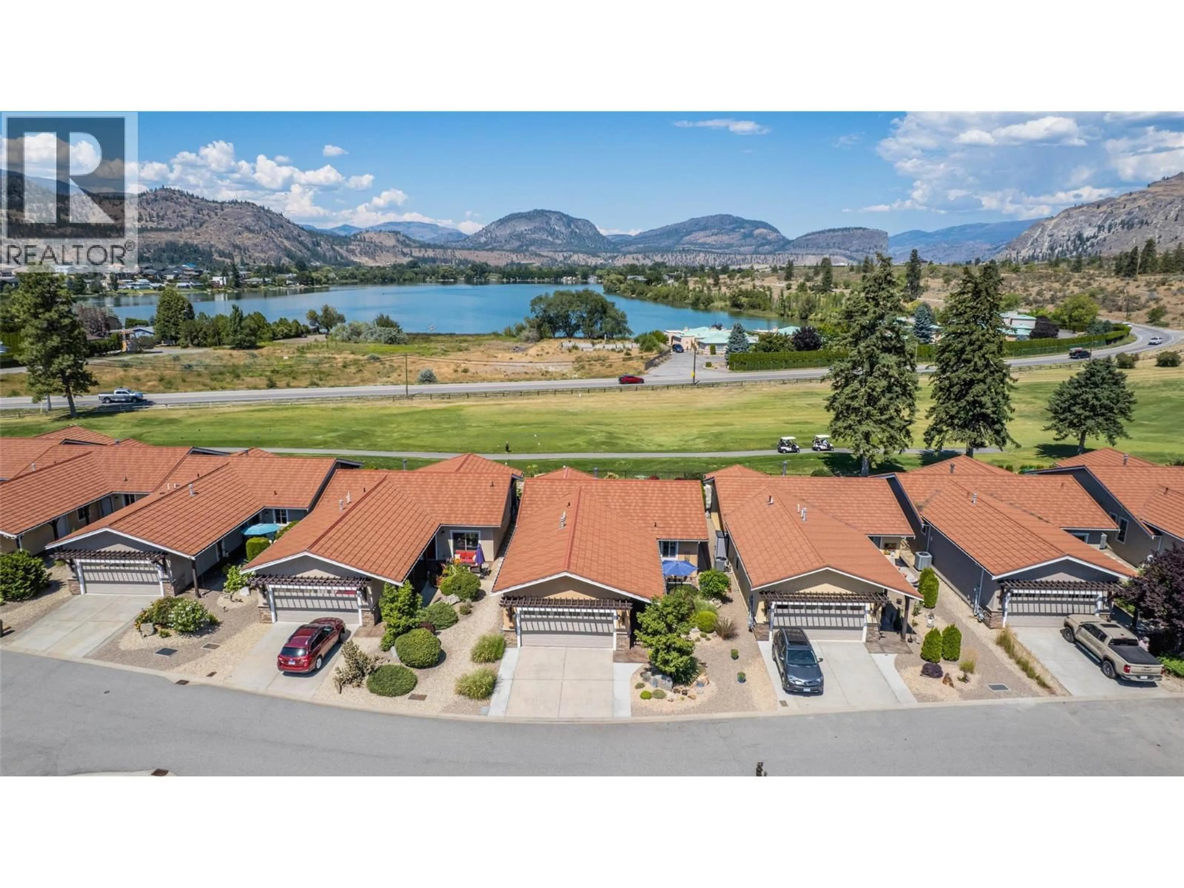 A pic from outside/outdoor area/front of a property/back of a property/a pic from drone, water/lake/river/ocean view for 17 - 6823 TUCELNUIT DRIVE, Oliver British Columbia V0H1T2