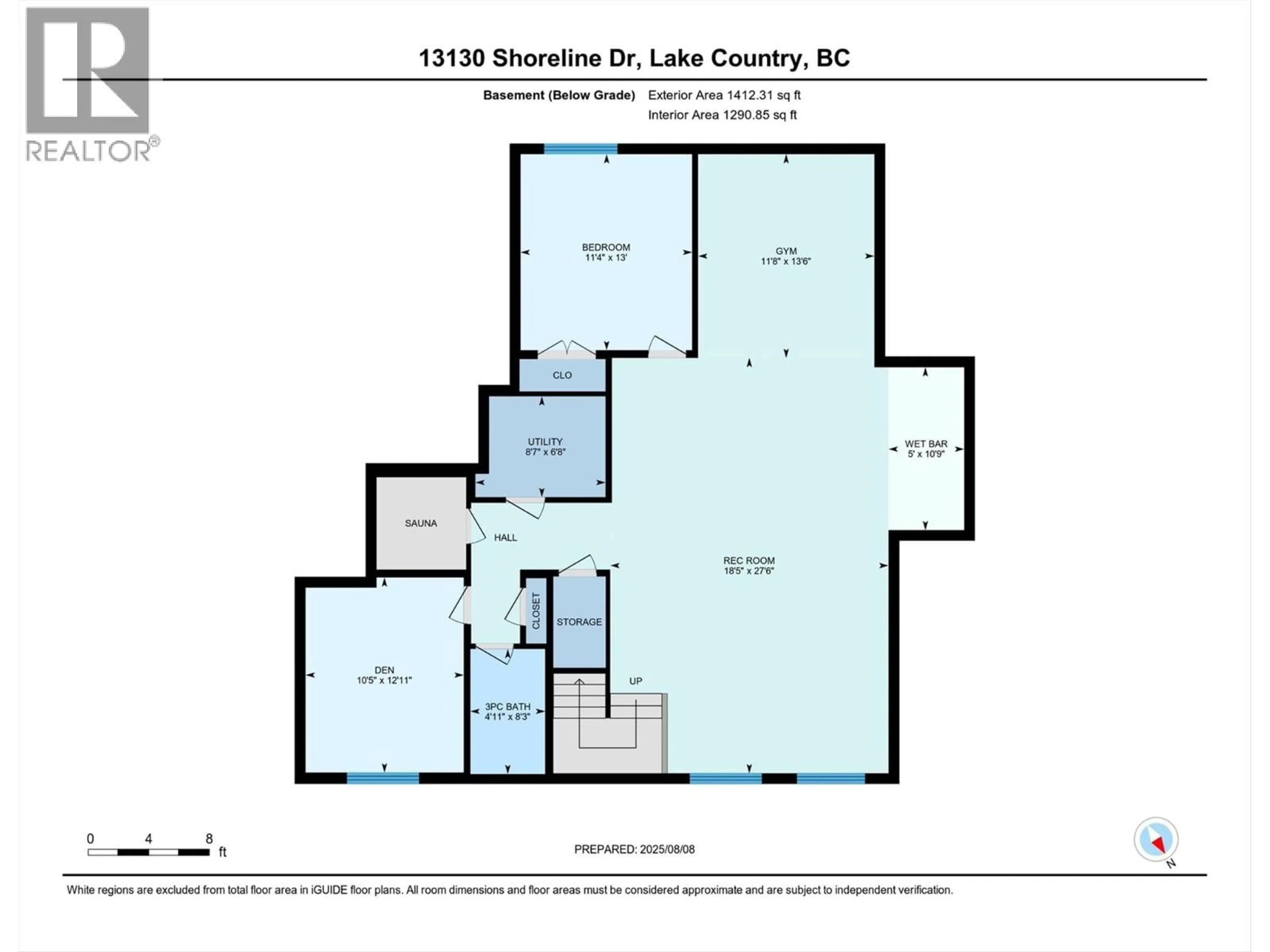 Floor plan for 13130 SHORELINE DRIVE, Lake Country British Columbia V4V2T2