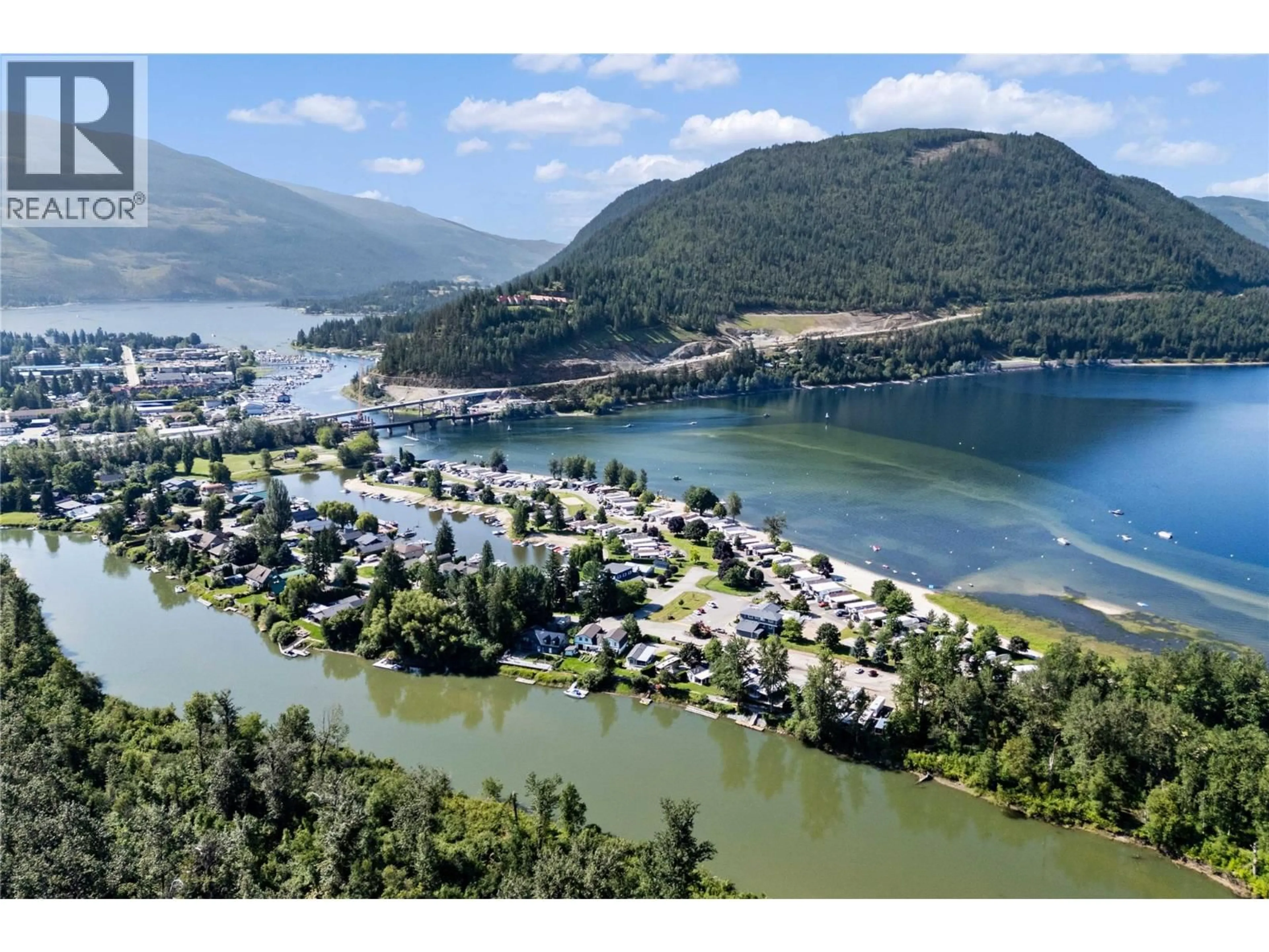 A pic from outside/outdoor area/front of a property/back of a property/a pic from drone, water/lake/river/ocean view for 4 - 222 TEMPLE STREET, Sicamous British Columbia V0E2V0