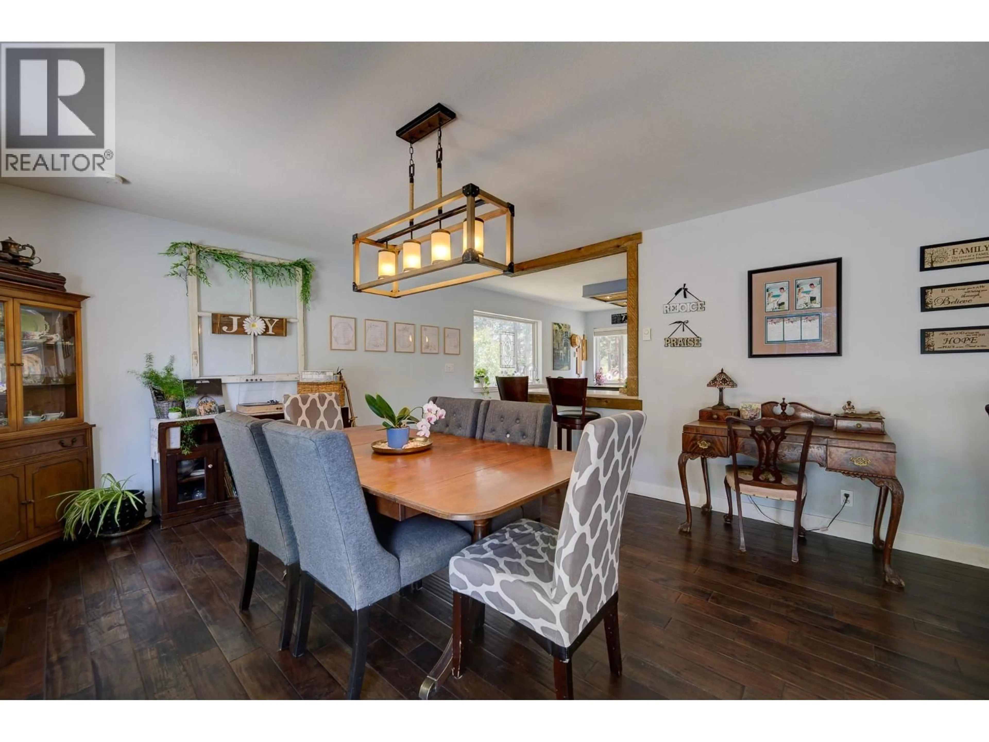 Dining room, wood/laminate floor for 2959 PIVA ROAD, Kamloops British Columbia V0E3E0