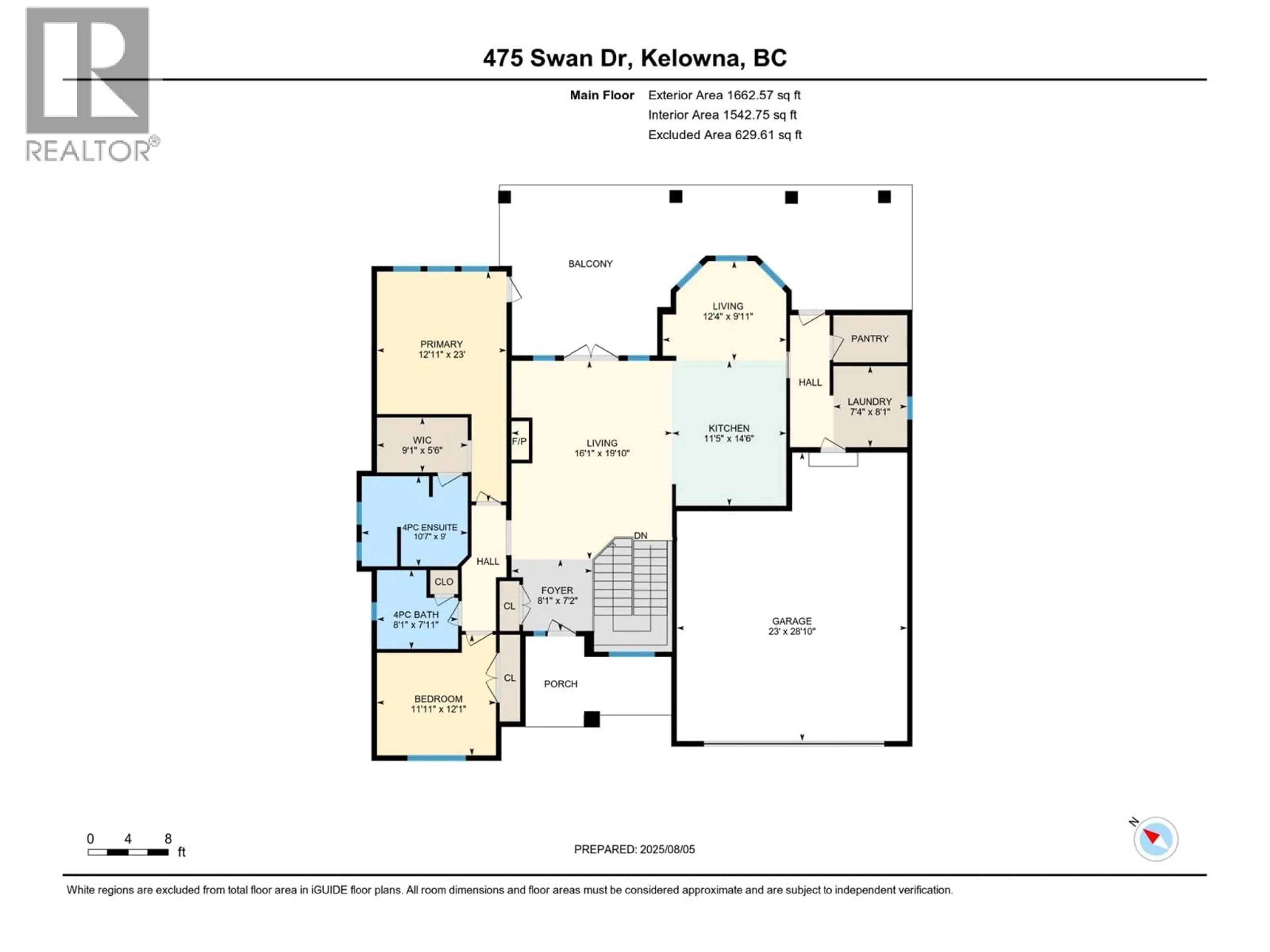 Floor plan for 475 SWAN DRIVE, Kelowna British Columbia V1W5J5