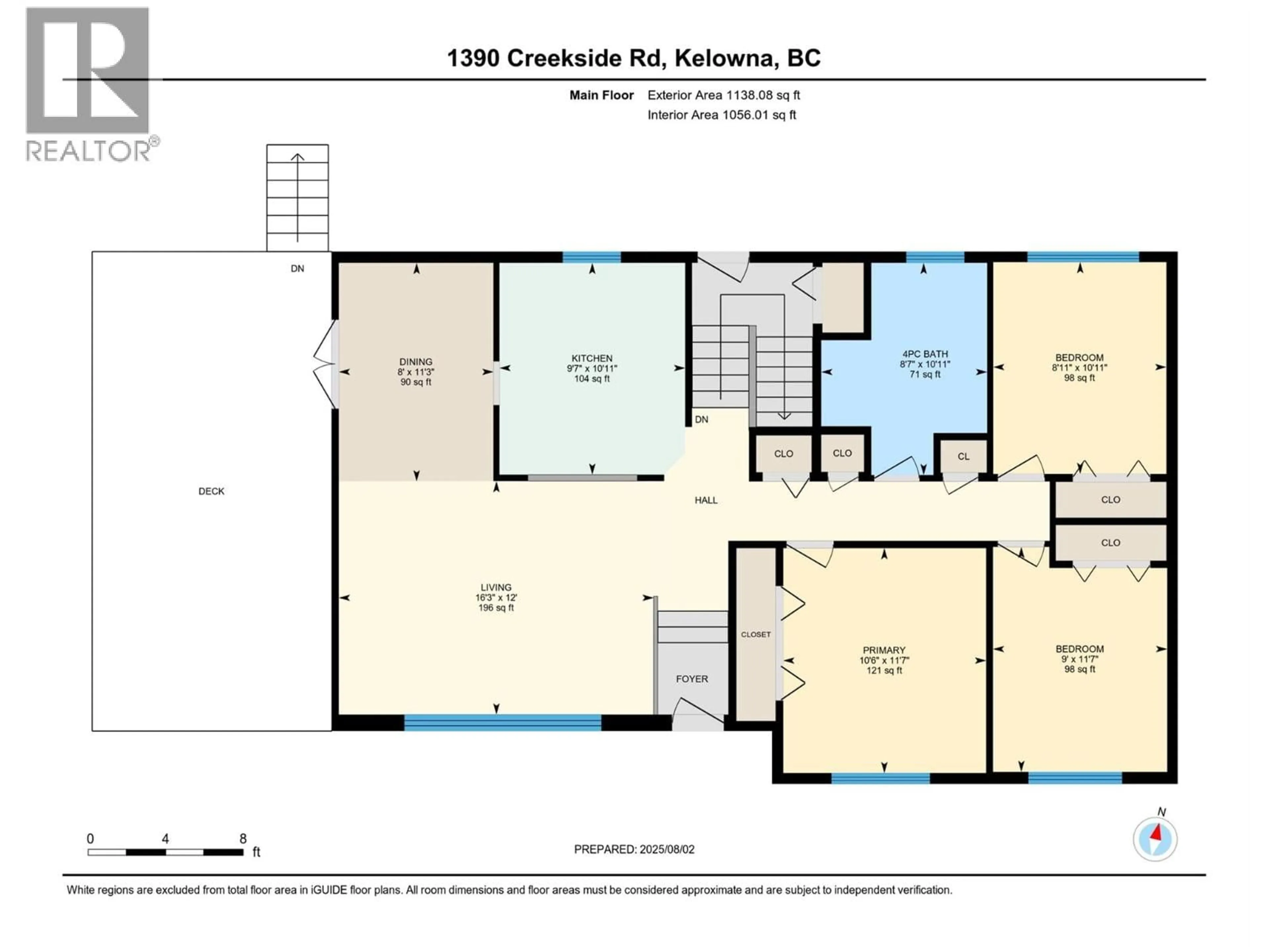 Floor plan for 1390 CREEKSIDE ROAD, Kelowna British Columbia V1X1B4
