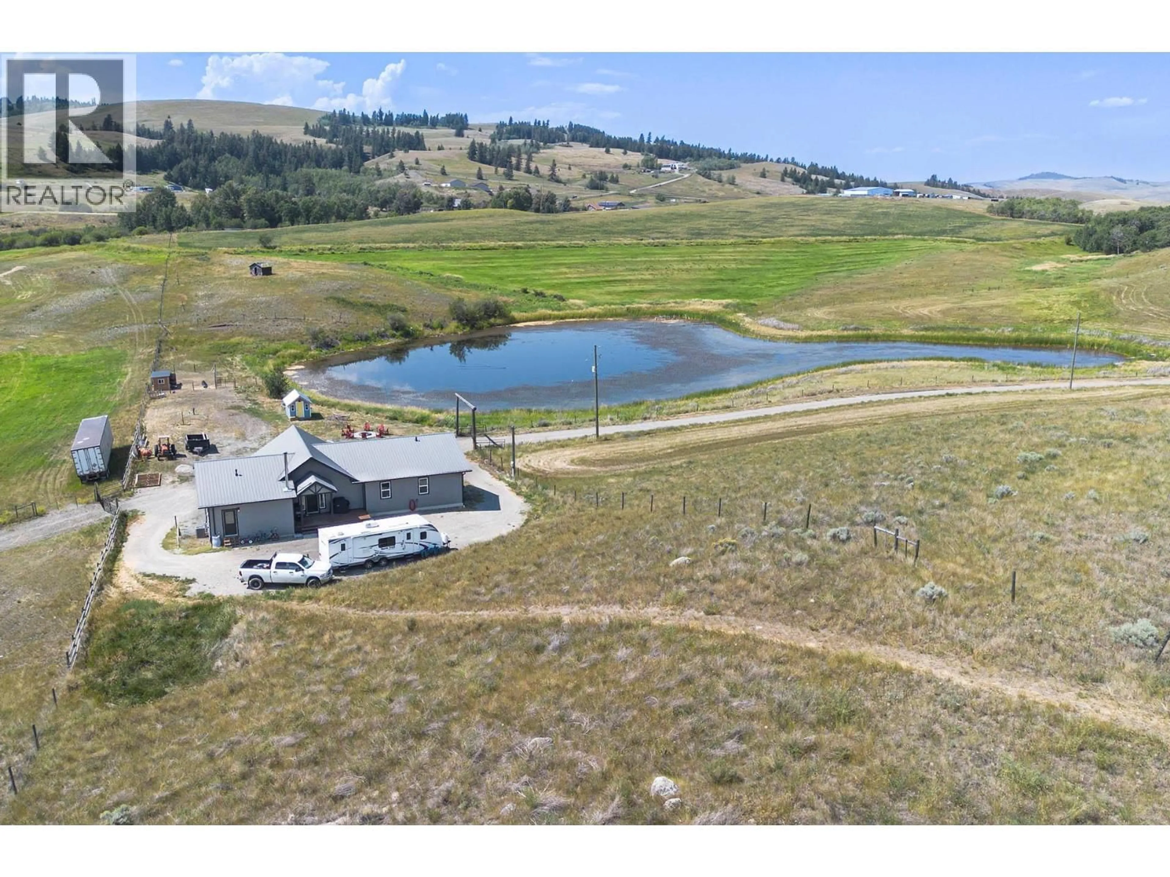 A pic from outside/outdoor area/front of a property/back of a property/a pic from drone, water/lake/river/ocean view for 3797 PRINCETON KAMLOOPS HIGHWAY, Kamloops British Columbia V0E2A0