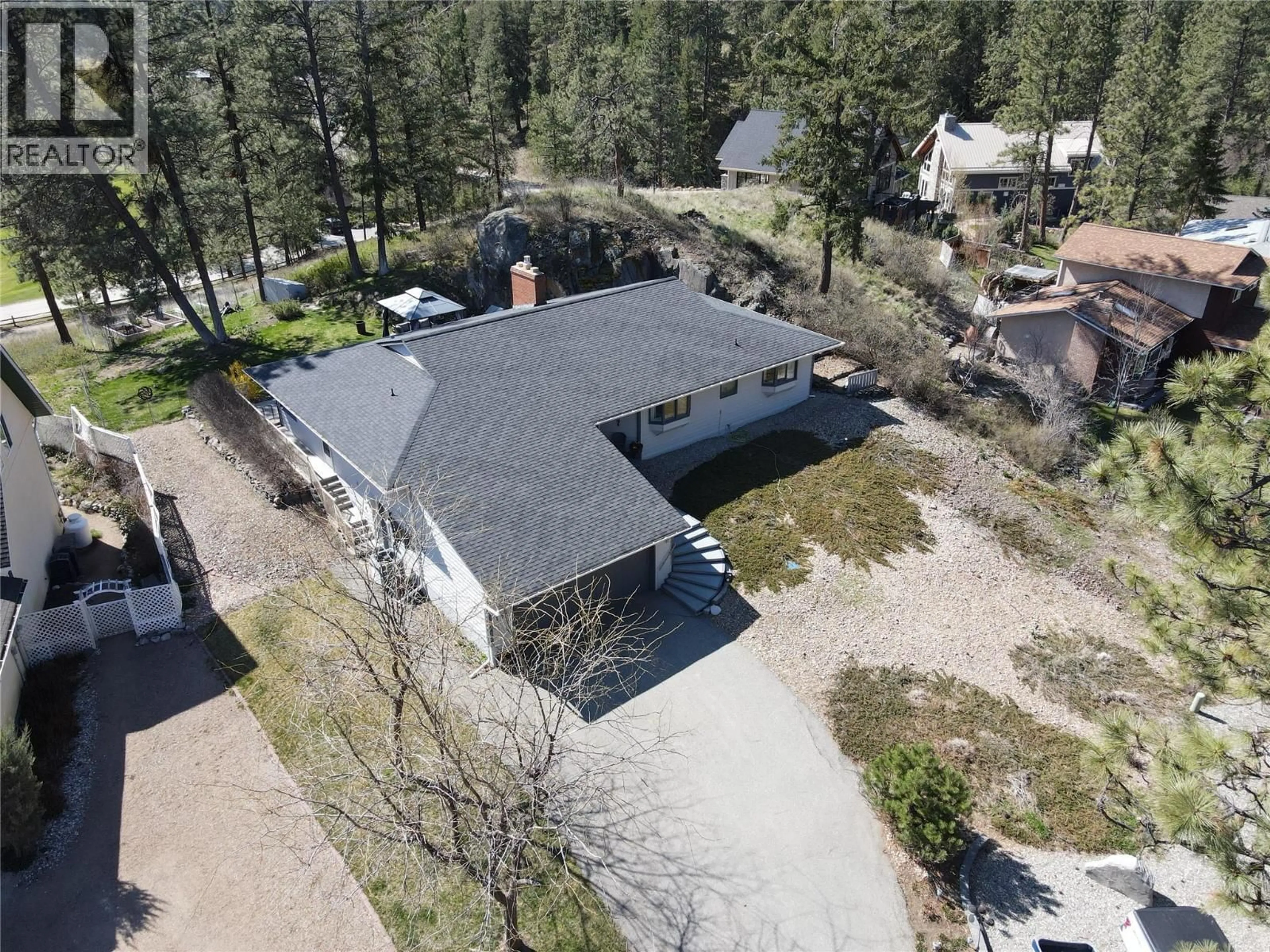 A pic from outside/outdoor area/front of a property/back of a property/a pic from drone, unknown for 103 EAGLE DRIVE, Kaleden British Columbia V0H1K0