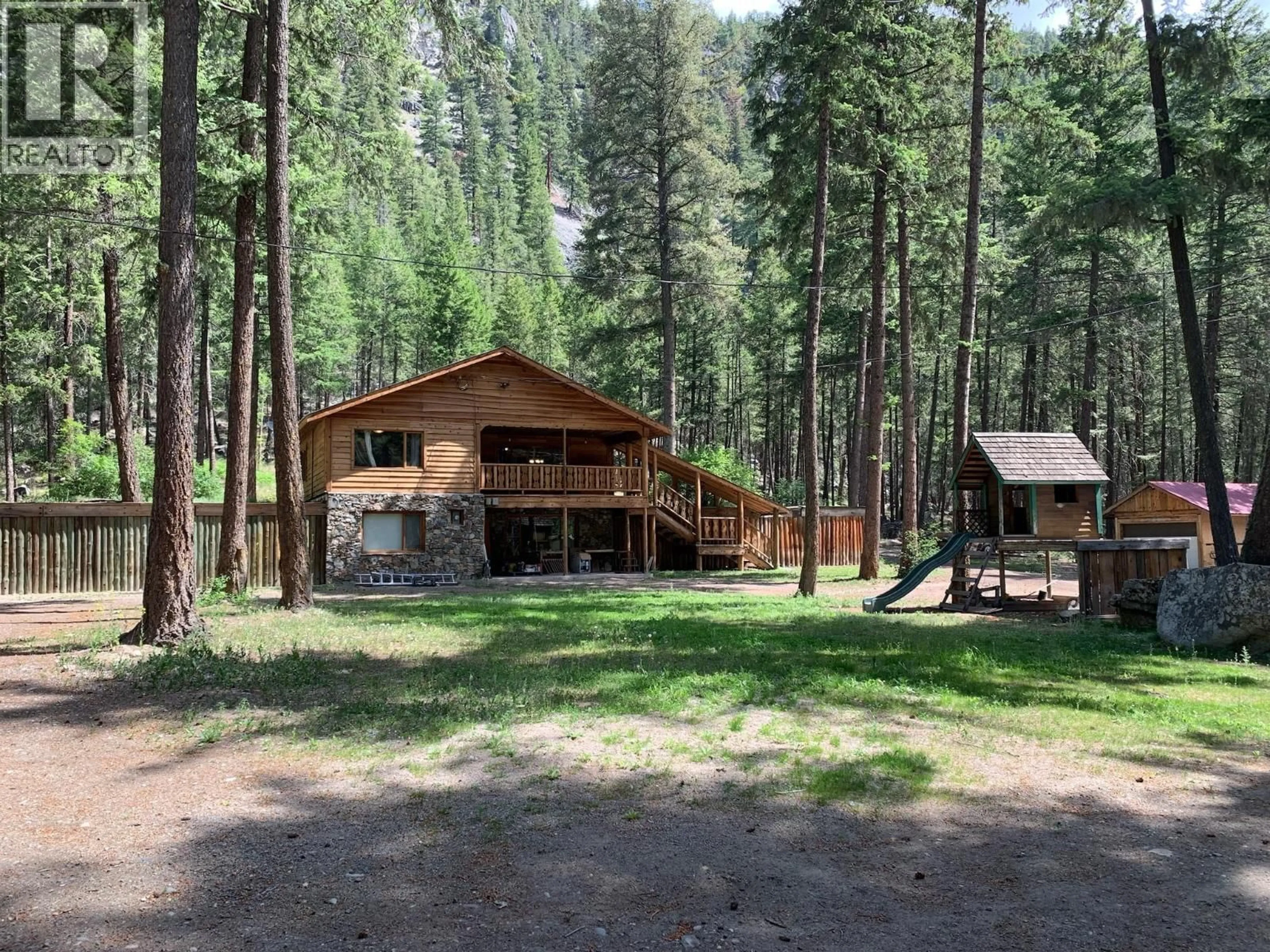 A pic from outside/outdoor area/front of a property/back of a property/a pic from drone, forest/trees view for 1380 OLD HEDLEY ROAD, Princeton British Columbia V0X1W0