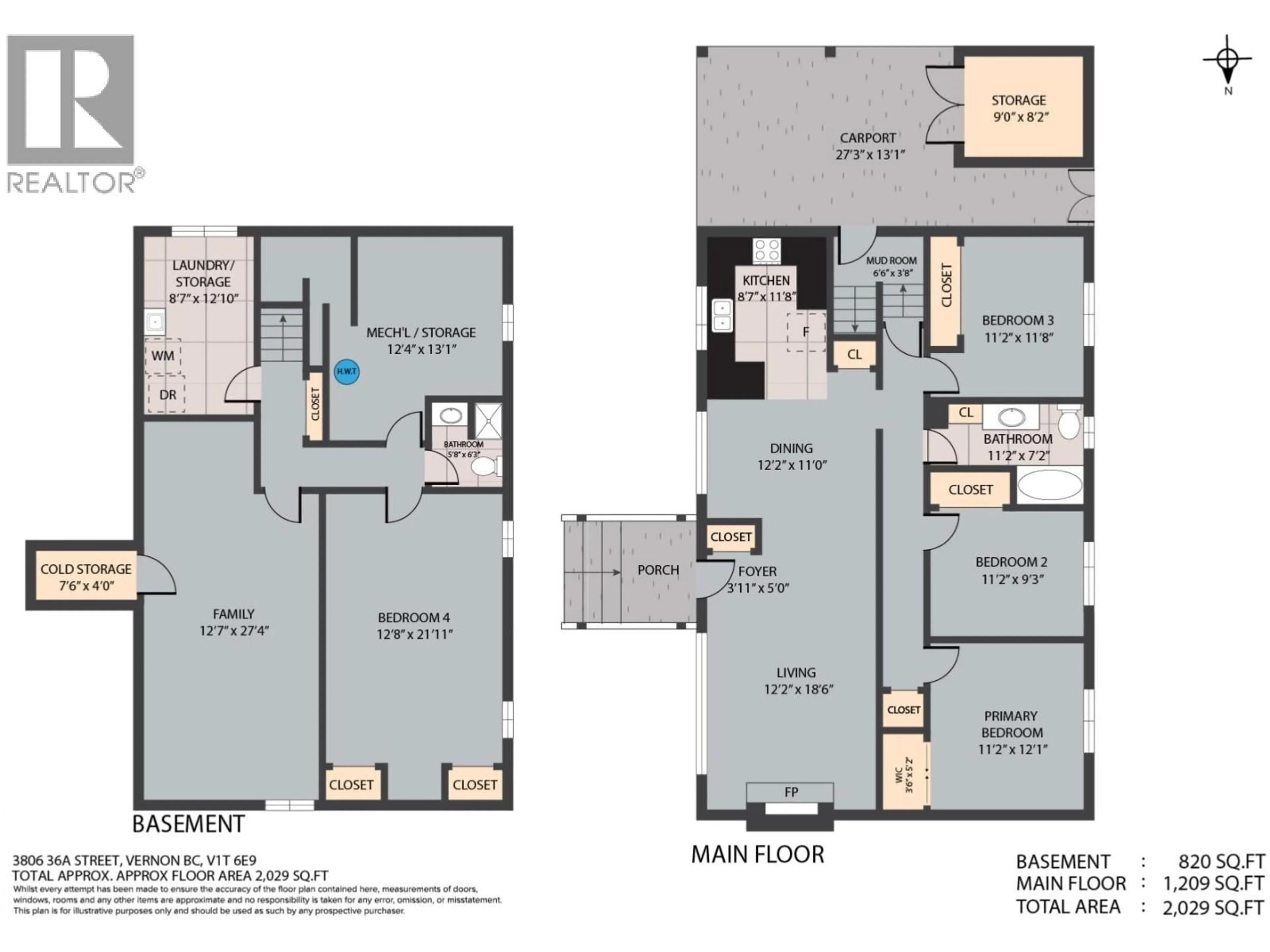 Floor plan for 3806 36A STREET, Vernon British Columbia V1T6E9
