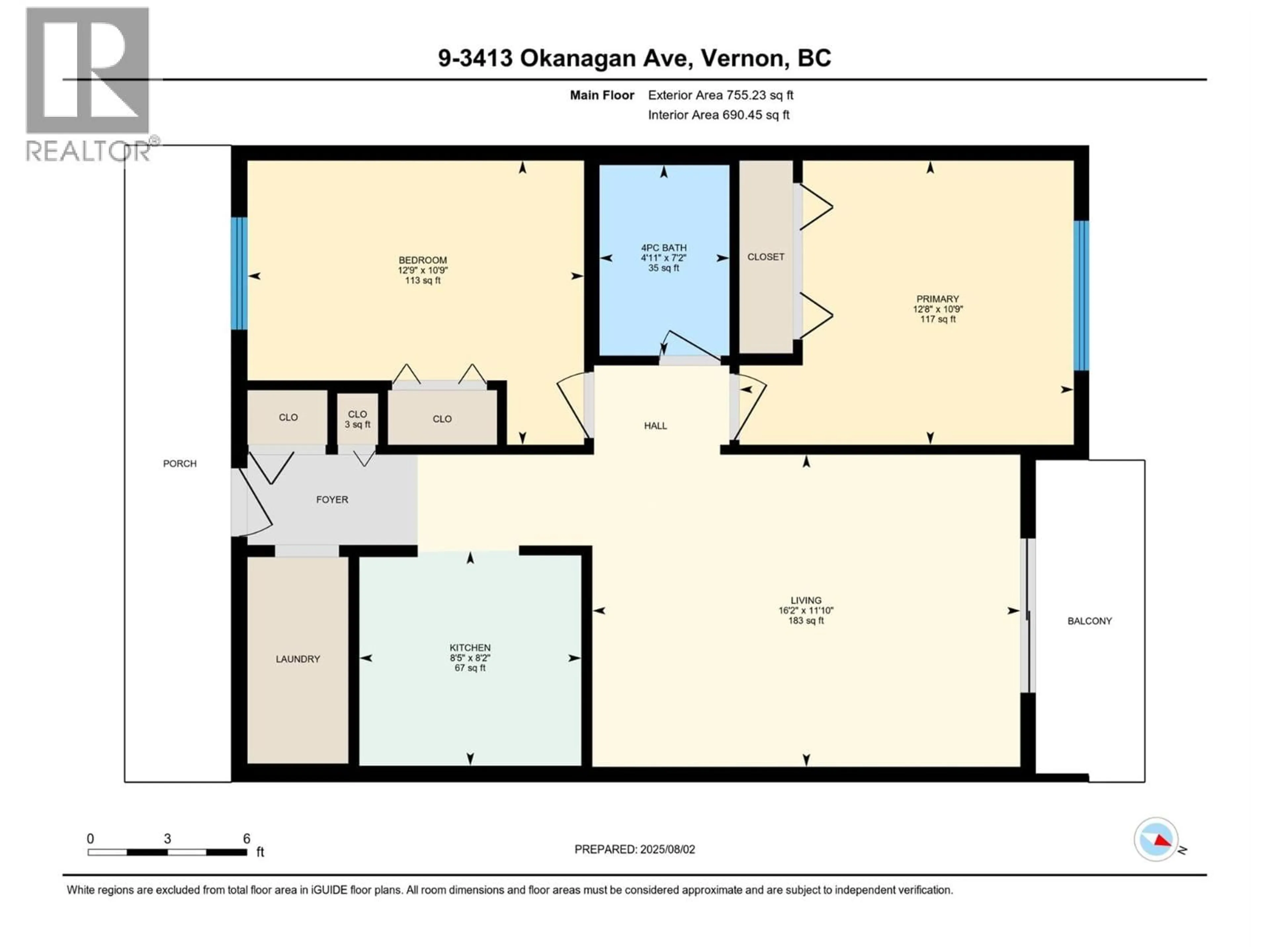 Floor plan for 9 - 3413 OKANAGAN AVENUE, Vernon British Columbia V1T1K5