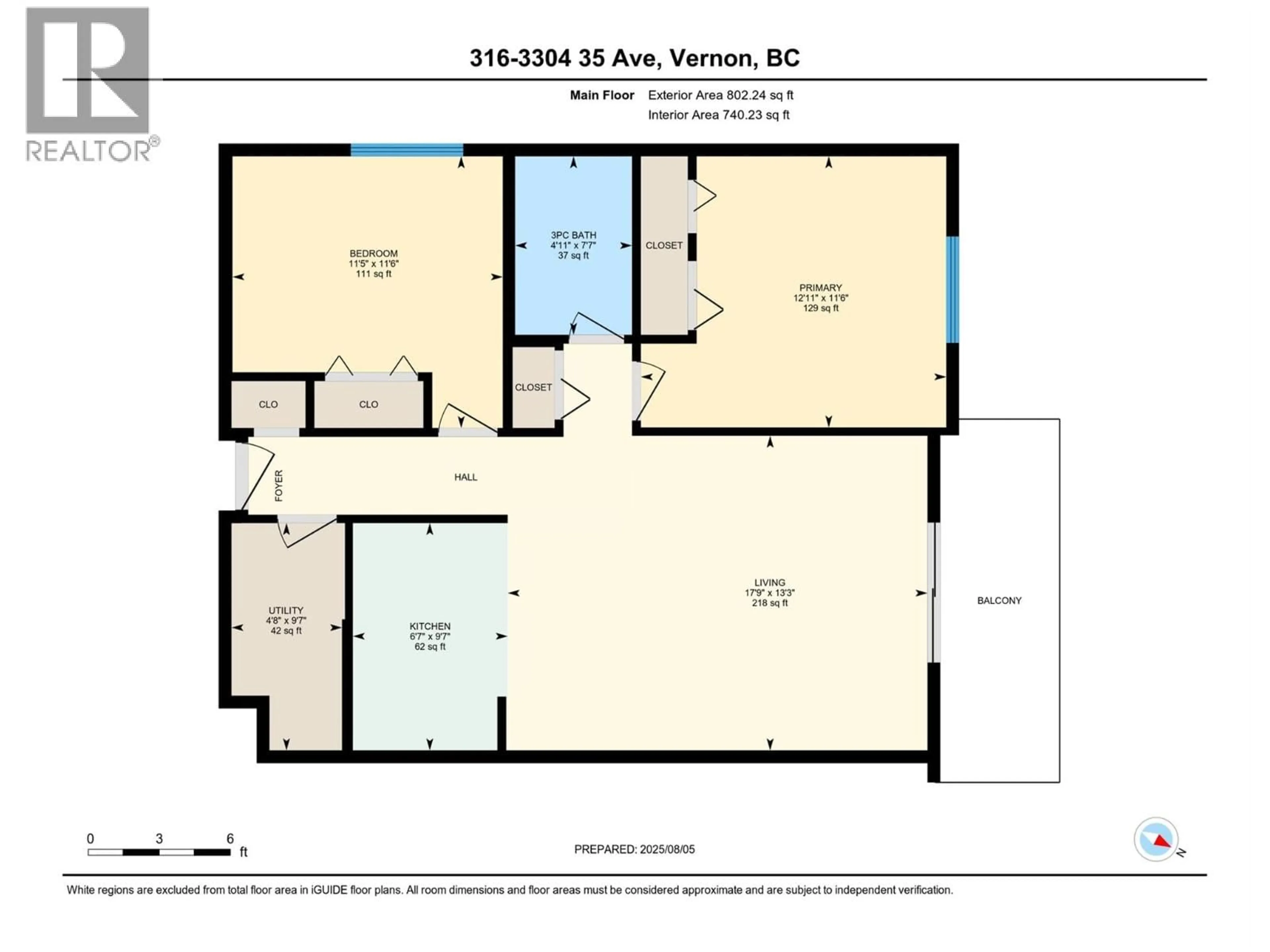 Floor plan for 316 - 3304 35TH AVENUE, Vernon British Columbia V1T8M5