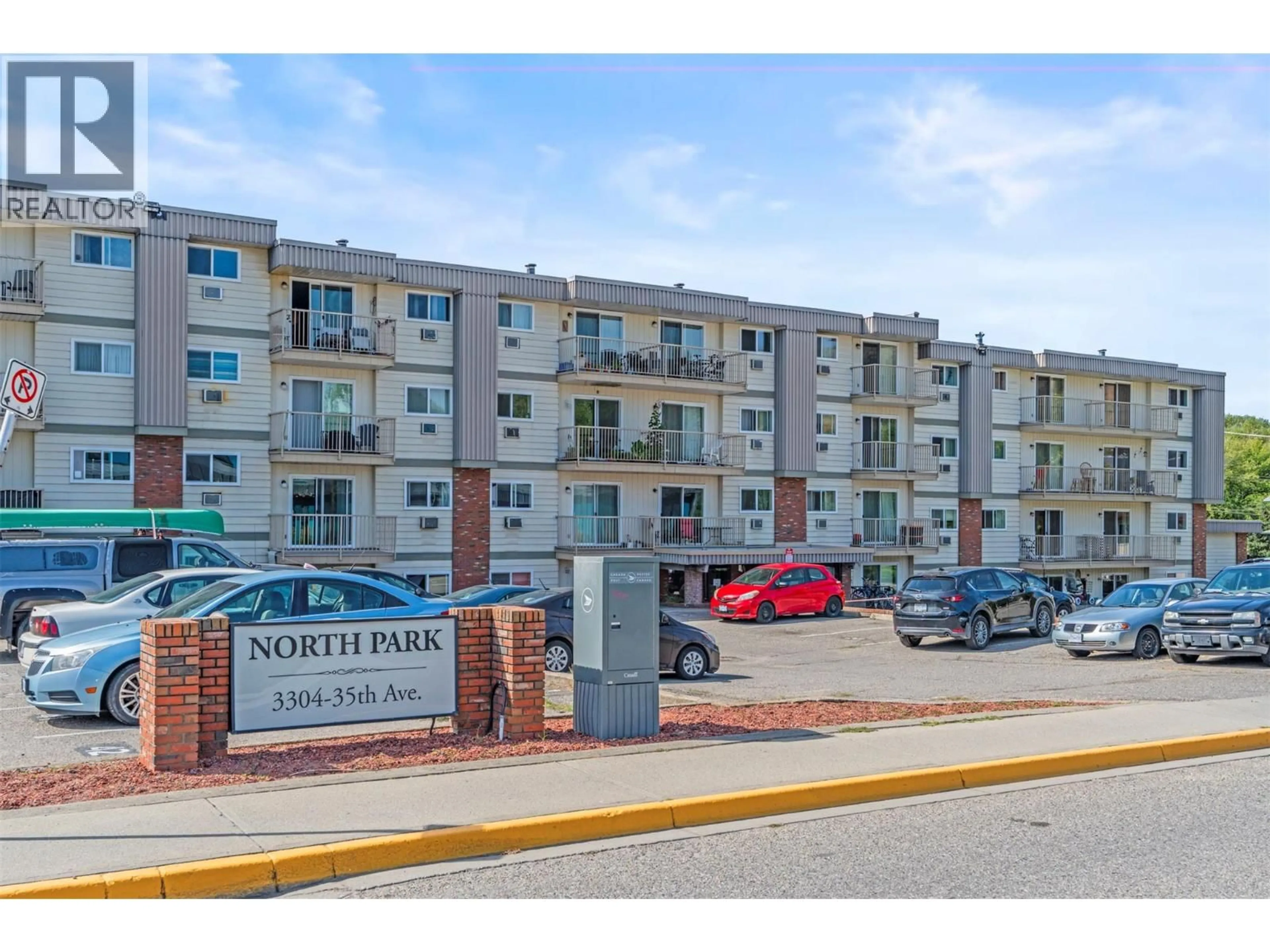 A pic from outside/outdoor area/front of a property/back of a property/a pic from drone, street for 316 - 3304 35TH AVENUE, Vernon British Columbia V1T8M5