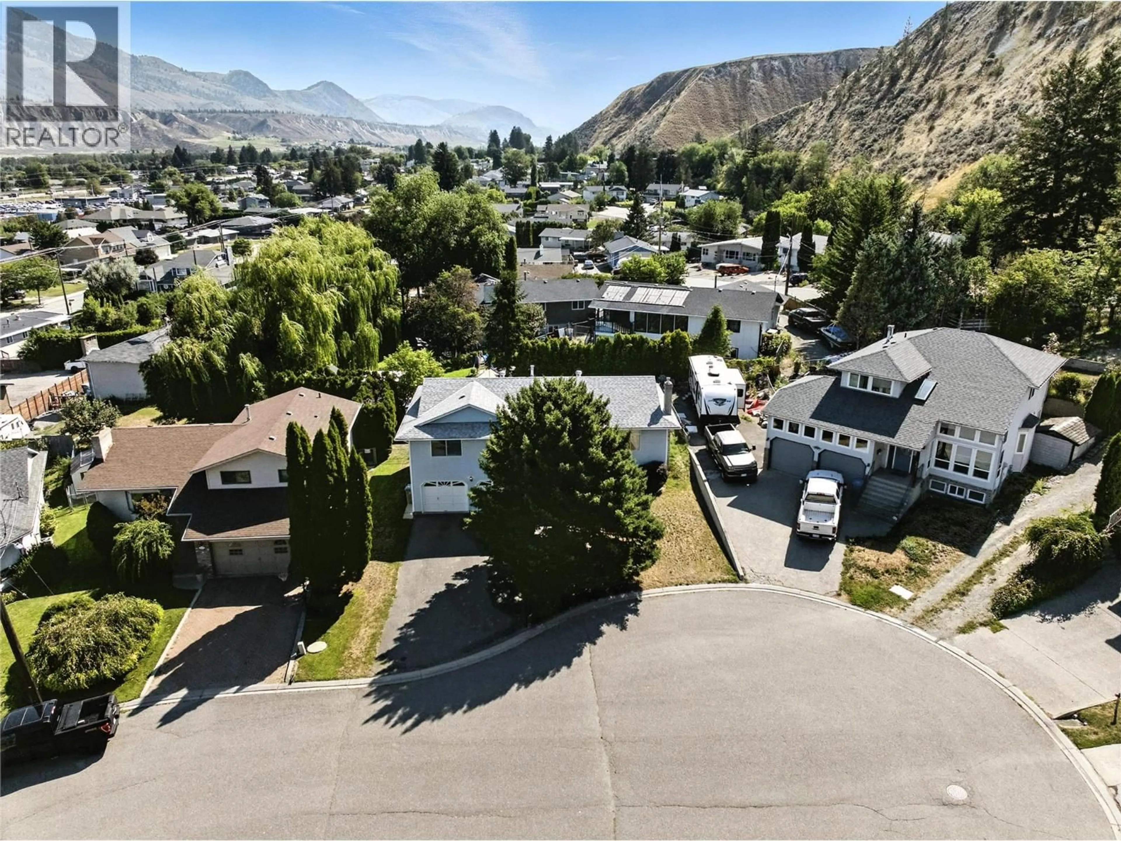 A pic from outside/outdoor area/front of a property/back of a property/a pic from drone, mountain view for 256 VALLEYVIEW PLACE, Kamloops British Columbia V2C6M3