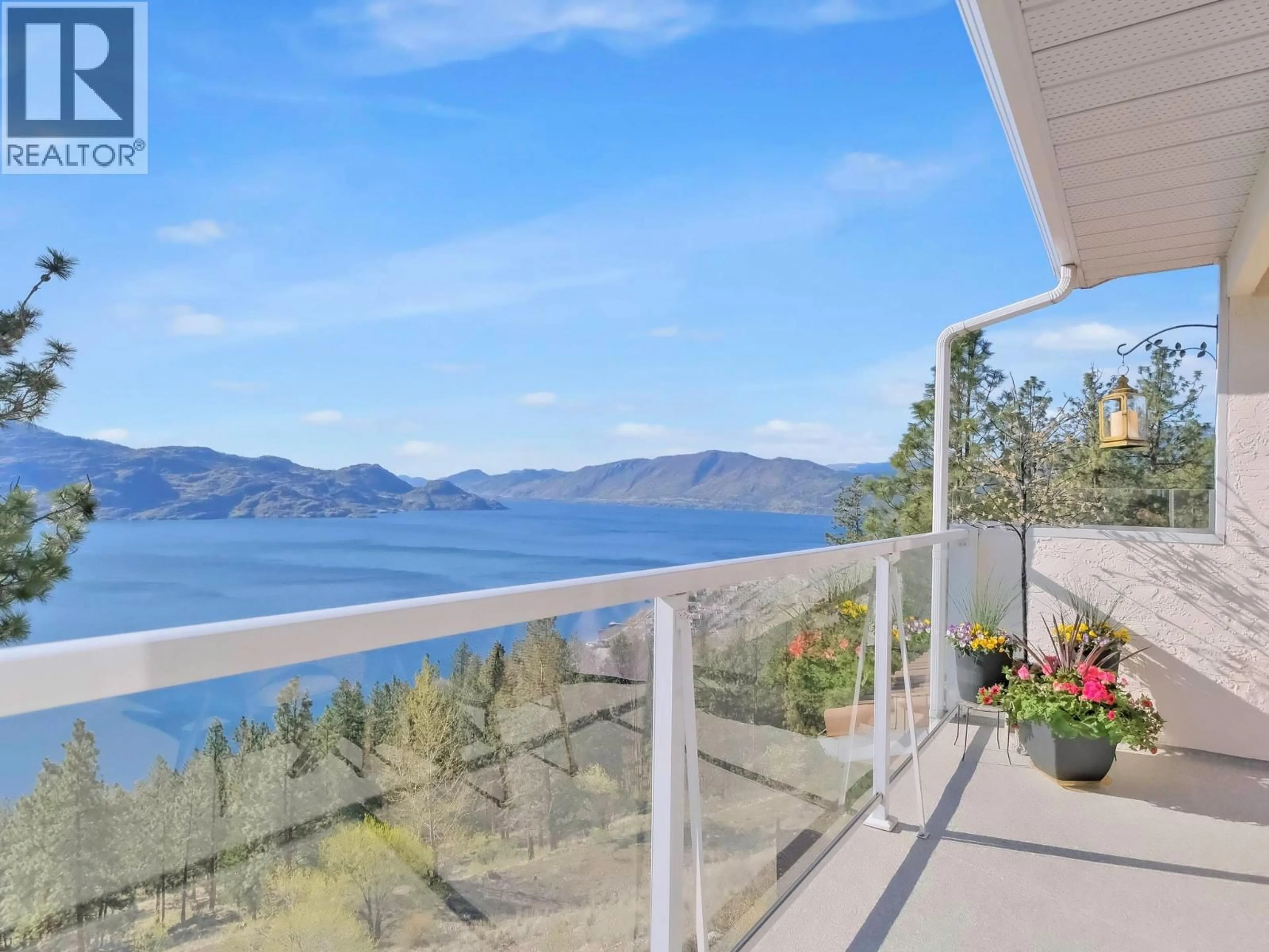 Balcony in the apartment, water/lake/river/ocean view for 204 - 4470 PONDEROSA DRIVE, Peachland British Columbia V0H1X5