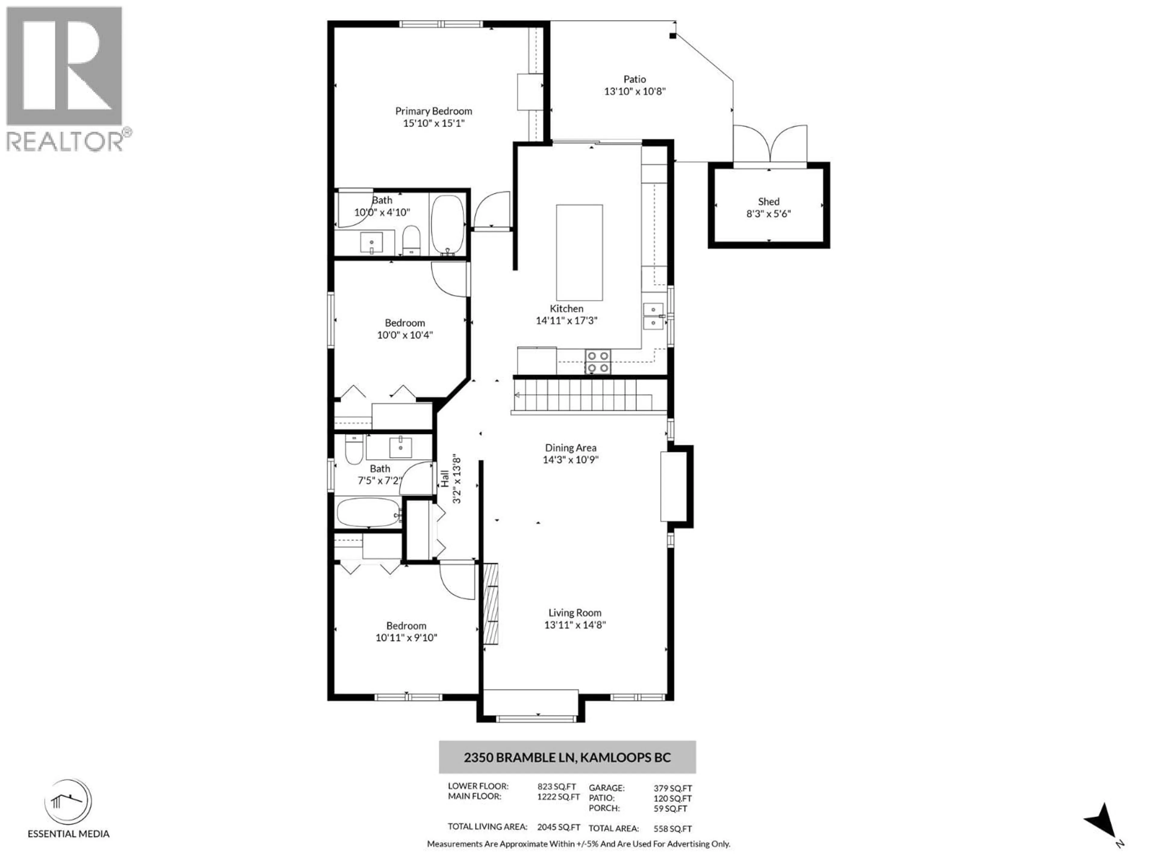 Floor plan for 2350 BRAMBLE LANE, Kamloops British Columbia V1S1Y6
