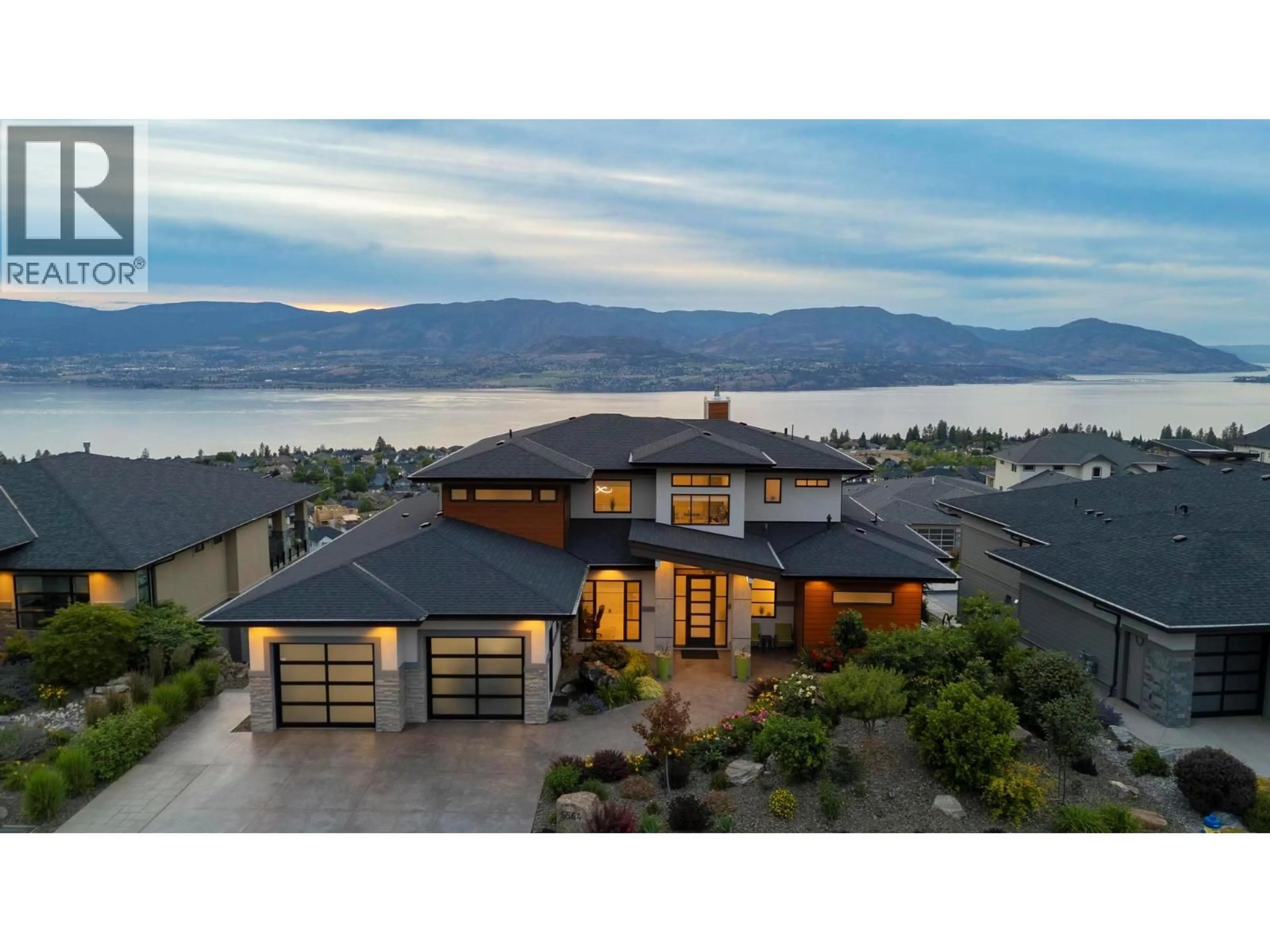 A pic from outside/outdoor area/front of a property/back of a property/a pic from drone, mountain view for 5564 UPPER MISSION DRIVE, Kelowna British Columbia V1W5M4