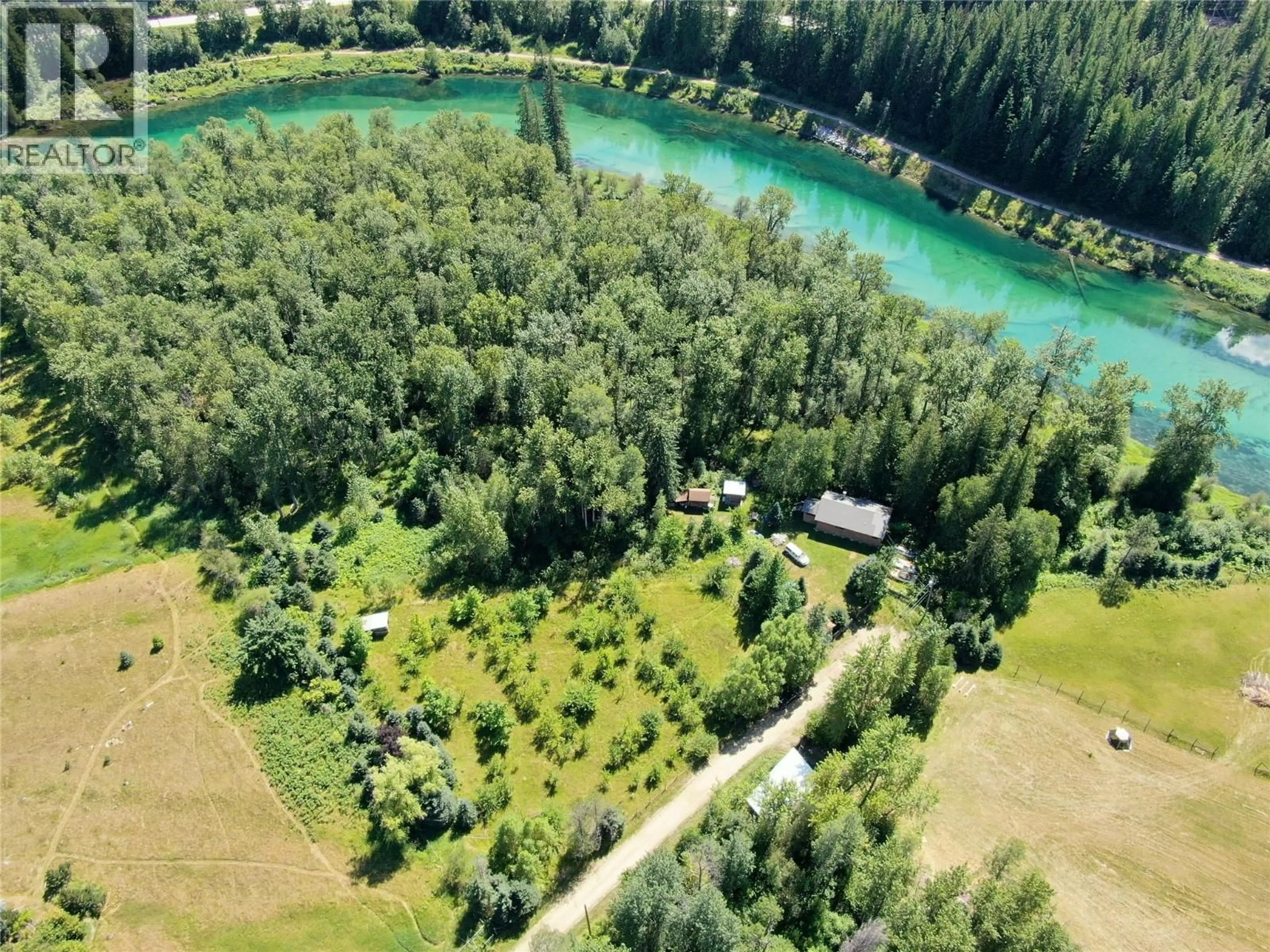 A pic from outside/outdoor area/front of a property/back of a property/a pic from drone, water/lake/river/ocean view for 6268 PICARD ROAD, Appledale British Columbia V0G2J0