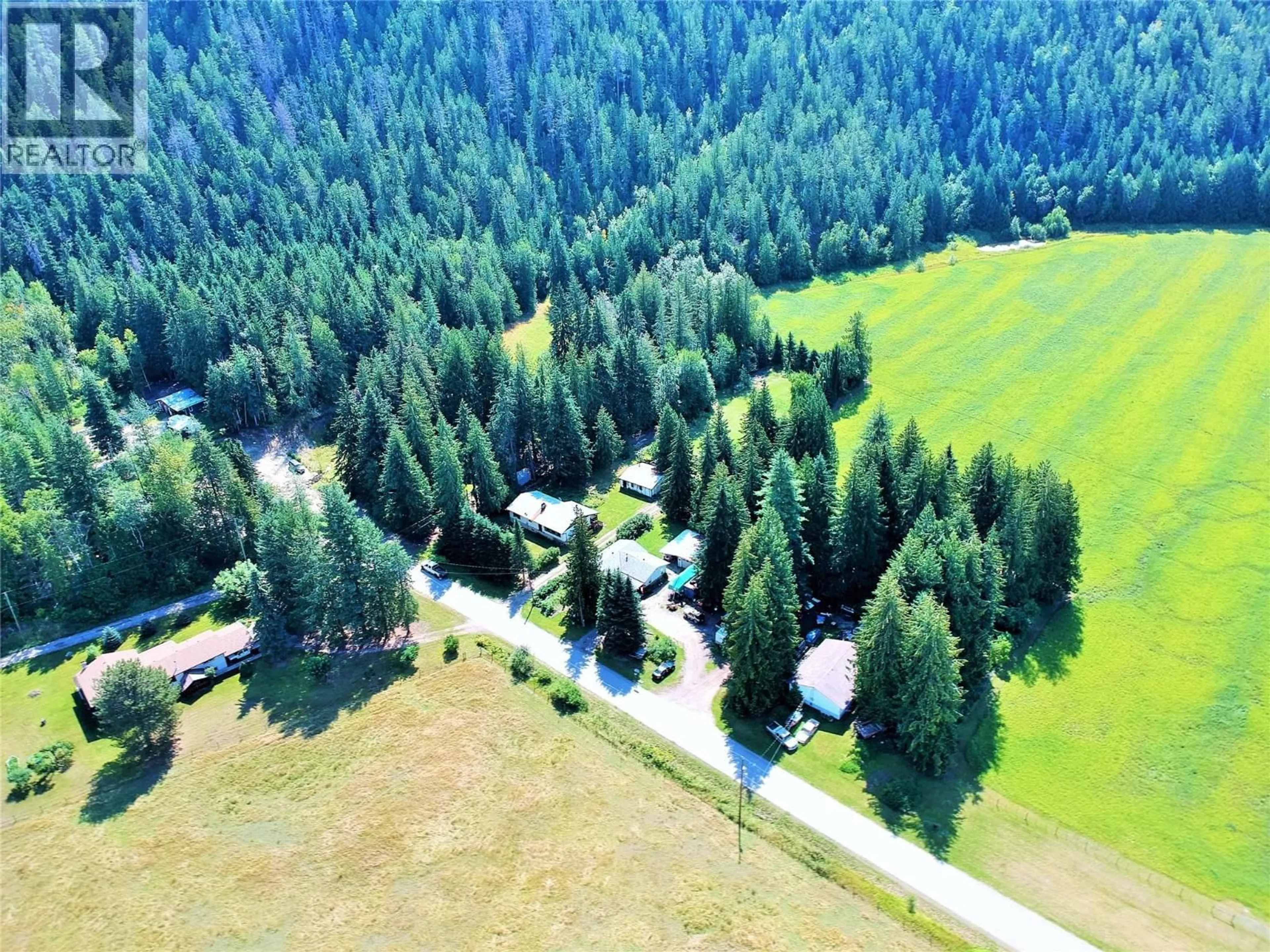 A pic from outside/outdoor area/front of a property/back of a property/a pic from drone, forest/trees view for 1825 STEPP PIT ROAD, Sicamous British Columbia V0E2V1