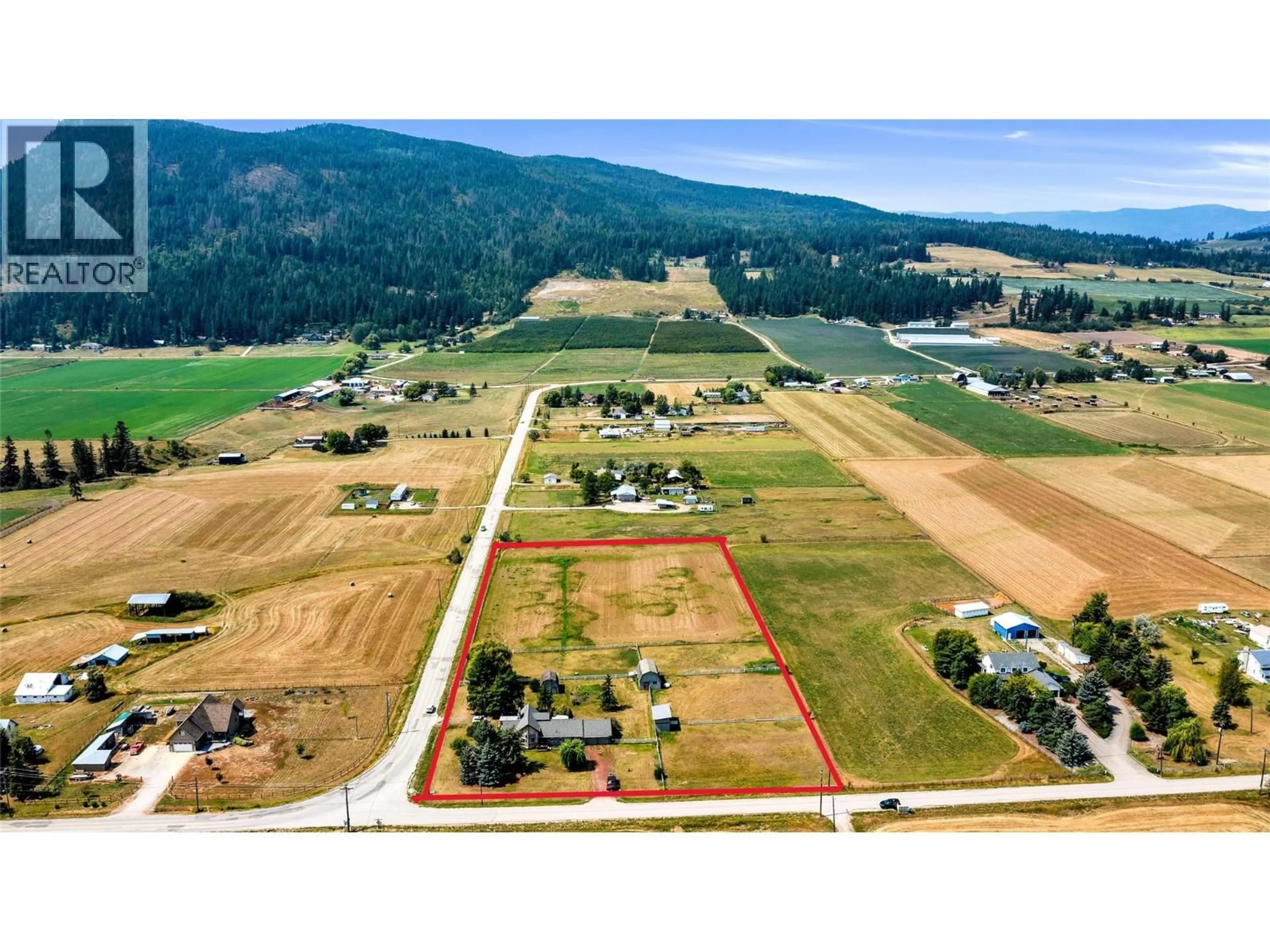 A pic from outside/outdoor area/front of a property/back of a property/a pic from drone, unknown for 4111 ROUND PRAIRIE ROAD, Armstrong British Columbia V0E1B4