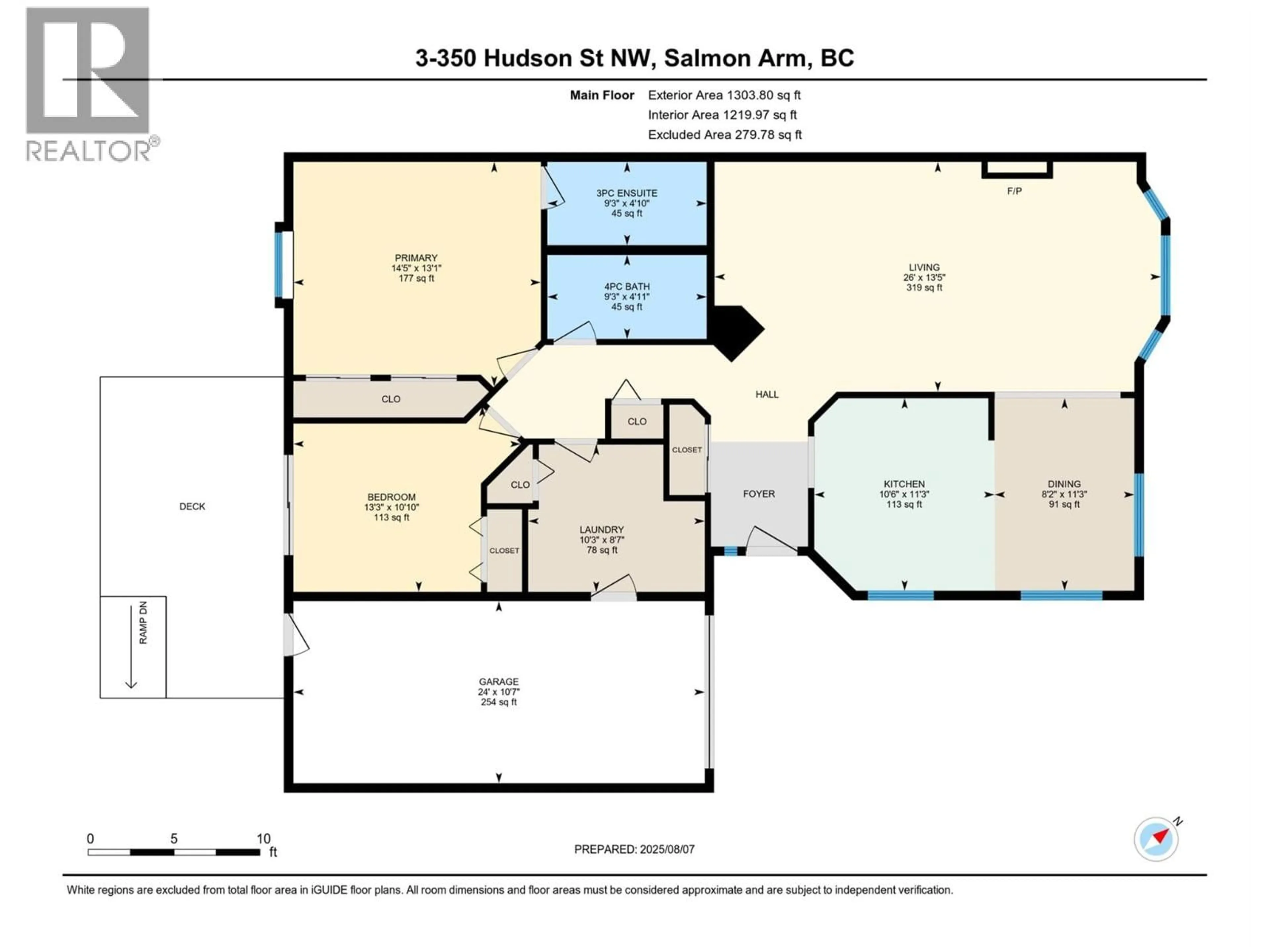 Floor plan for 3 - 350 HUDSON STREET NORTHWEST, Salmon Arm British Columbia V1E1P4