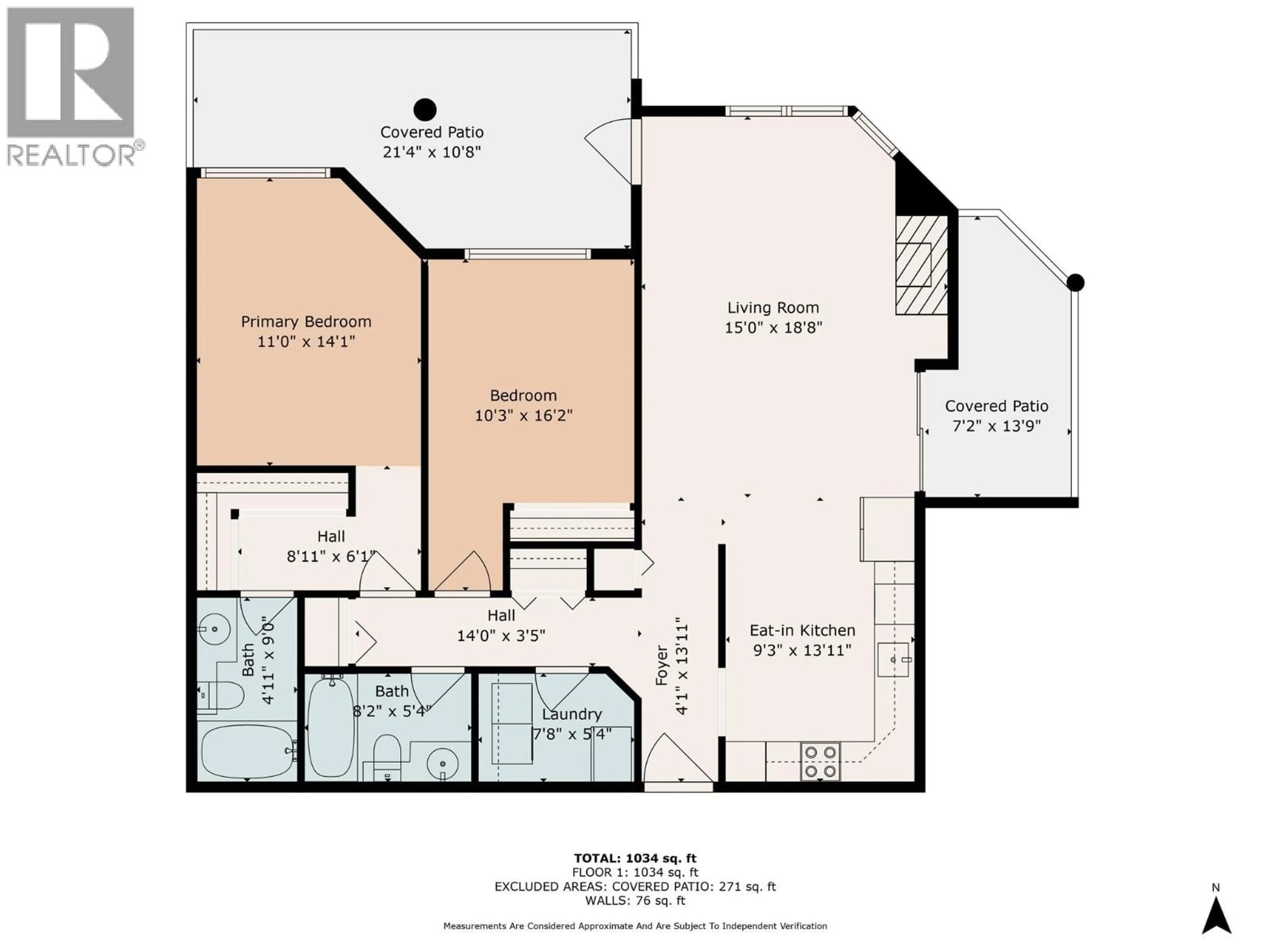 Floor plan for 105 - 3115 DE MONTREUIL COURT, Kelowna British Columbia V1W3W1