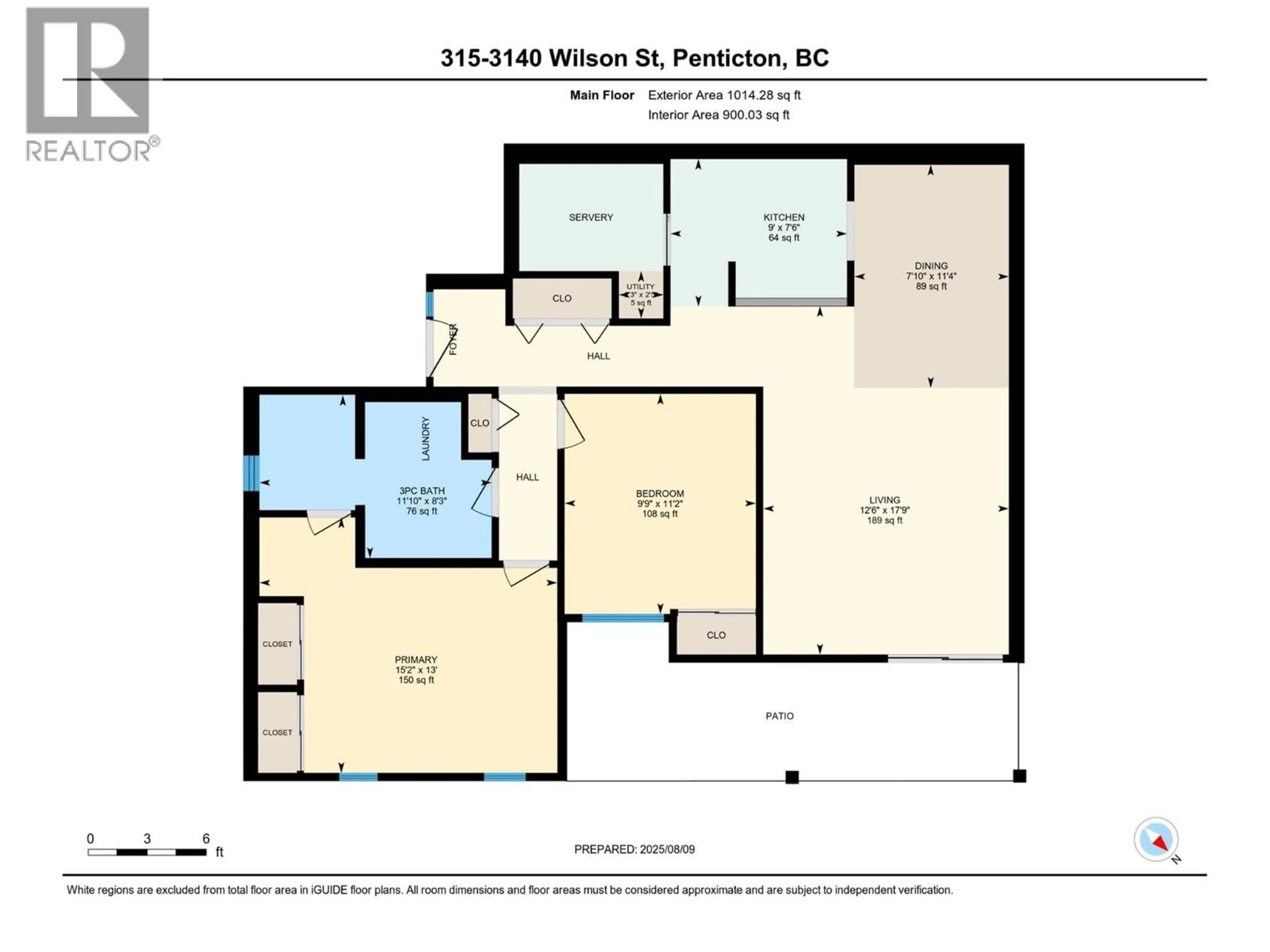 Floor plan for 315 - 3140 WILSON STREET, Penticton British Columbia V2A7K4