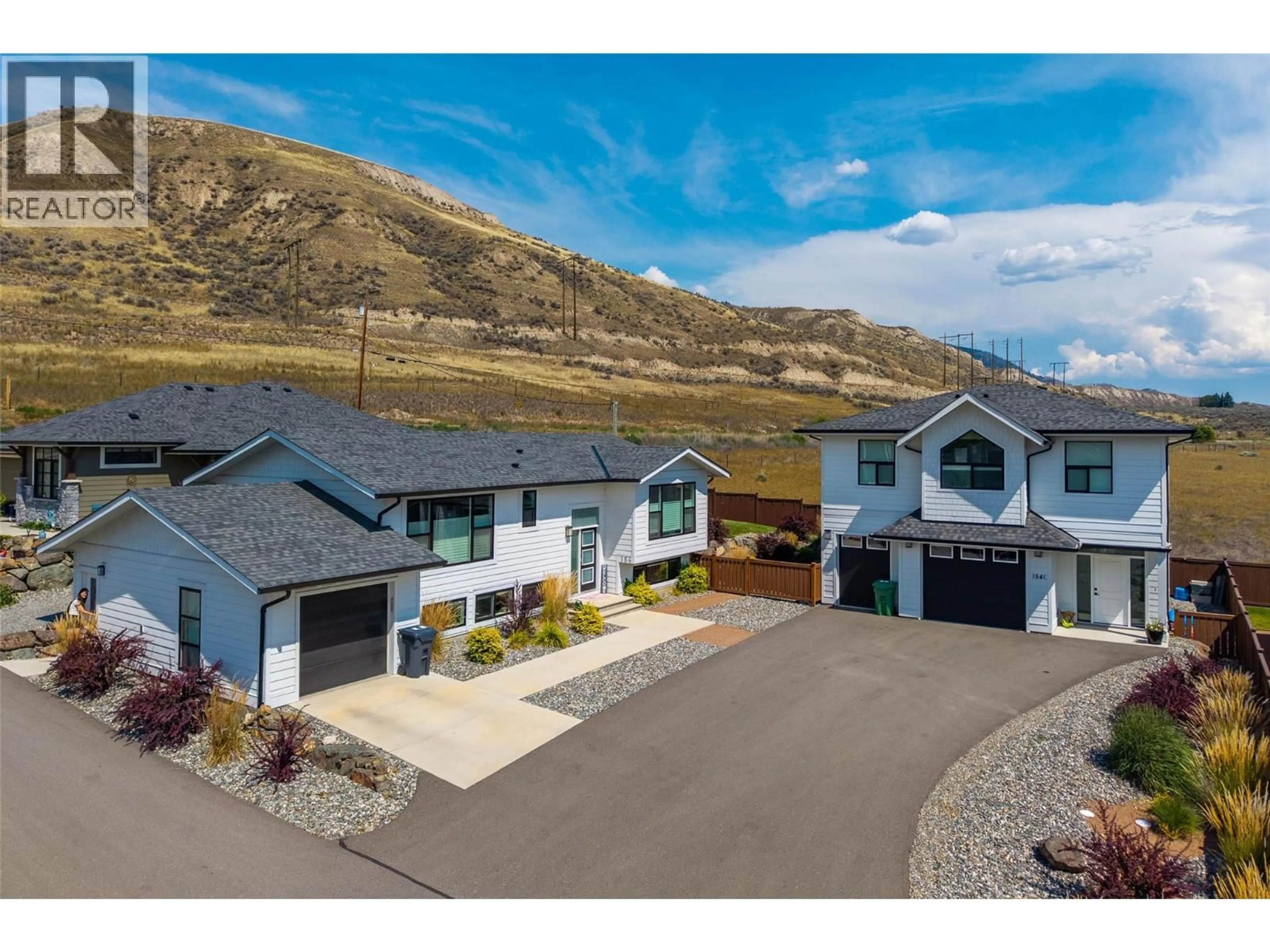A pic from outside/outdoor area/front of a property/back of a property/a pic from drone, mountain view for 154 - 641 SHUSWAP  E ROAD, Kamloops British Columbia V2H0E2