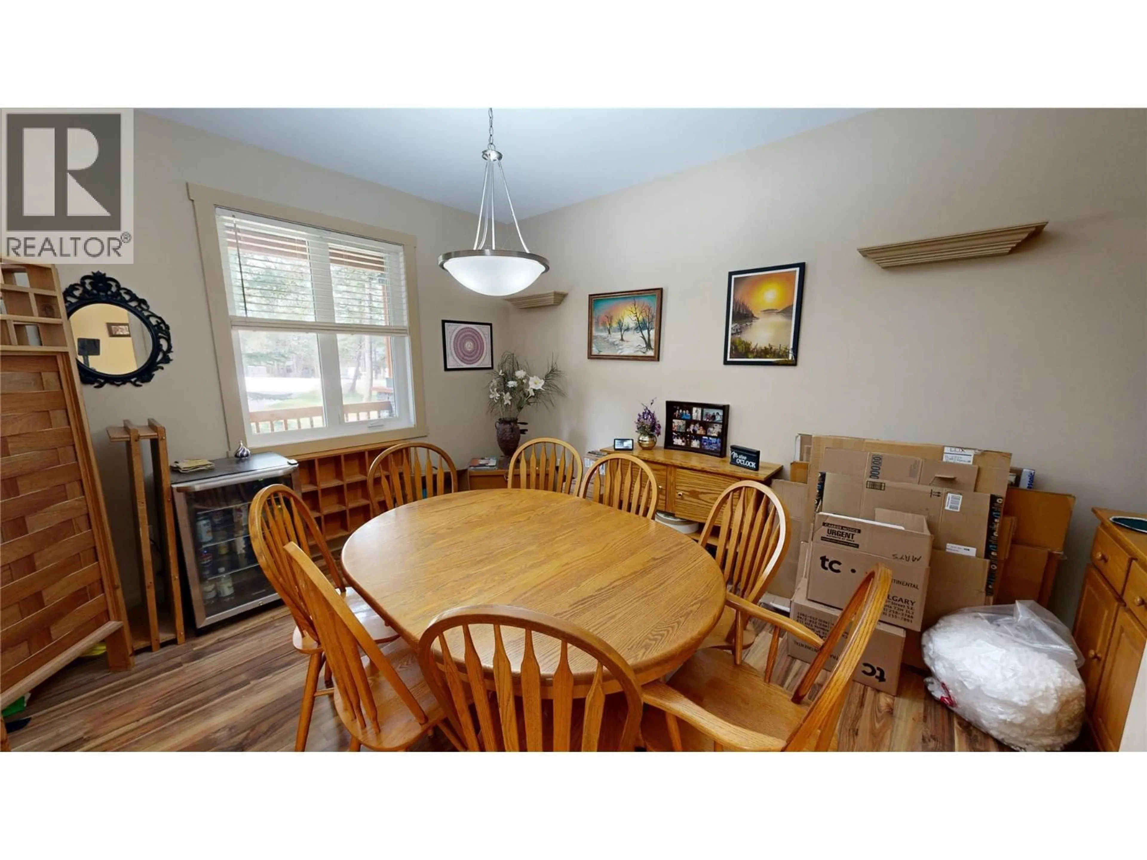 Dining room, wood/laminate floor for 4967 SADDLEWOOD LANE, Radium Hot Springs British Columbia V0A1M0