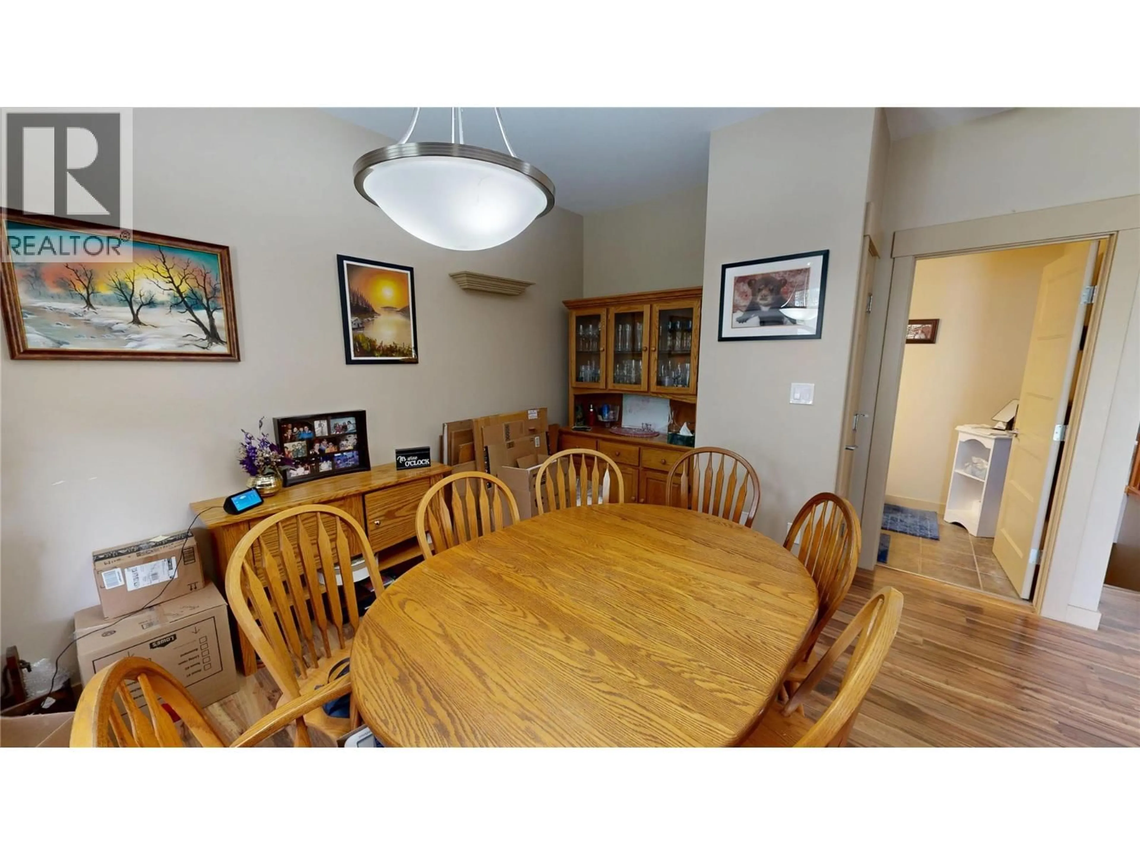 Dining room, wood/laminate floor for 4967 SADDLEWOOD LANE, Radium Hot Springs British Columbia V0A1M0