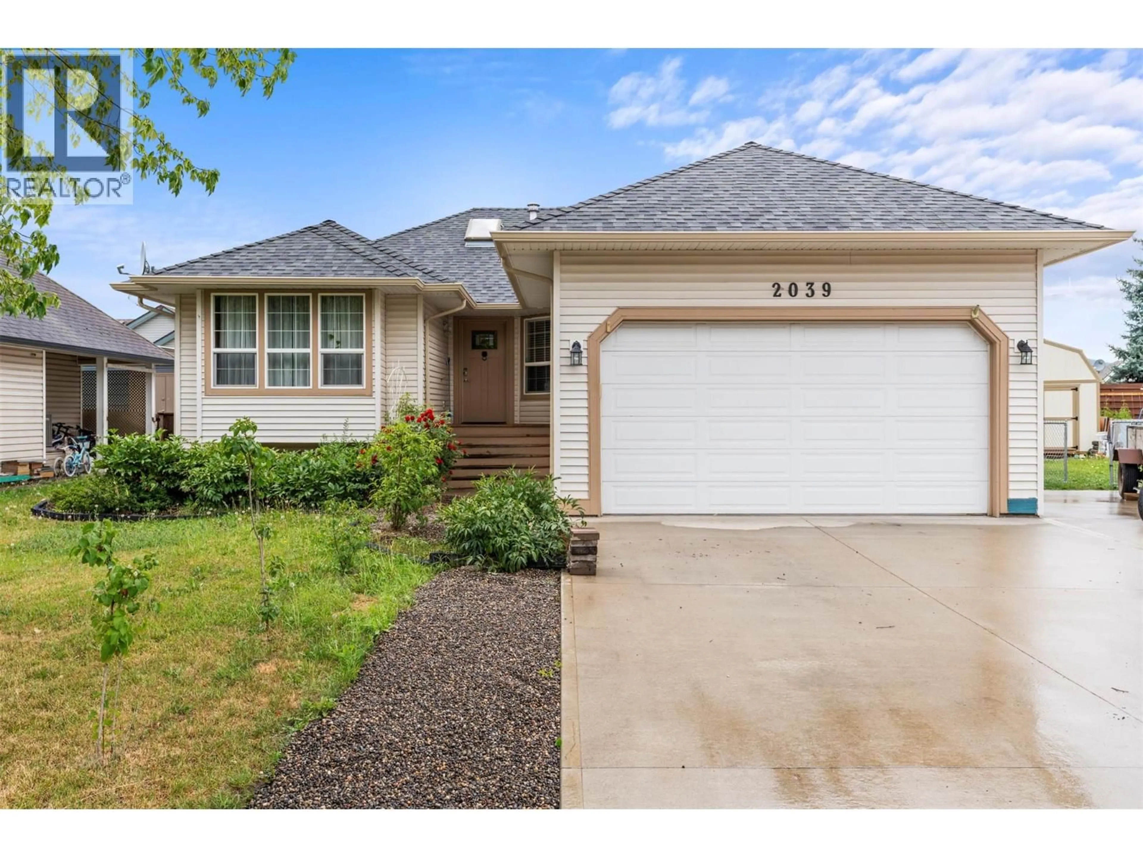 Home with vinyl exterior material, street for 2039 GAME COURT, Armstrong British Columbia V0E1B0