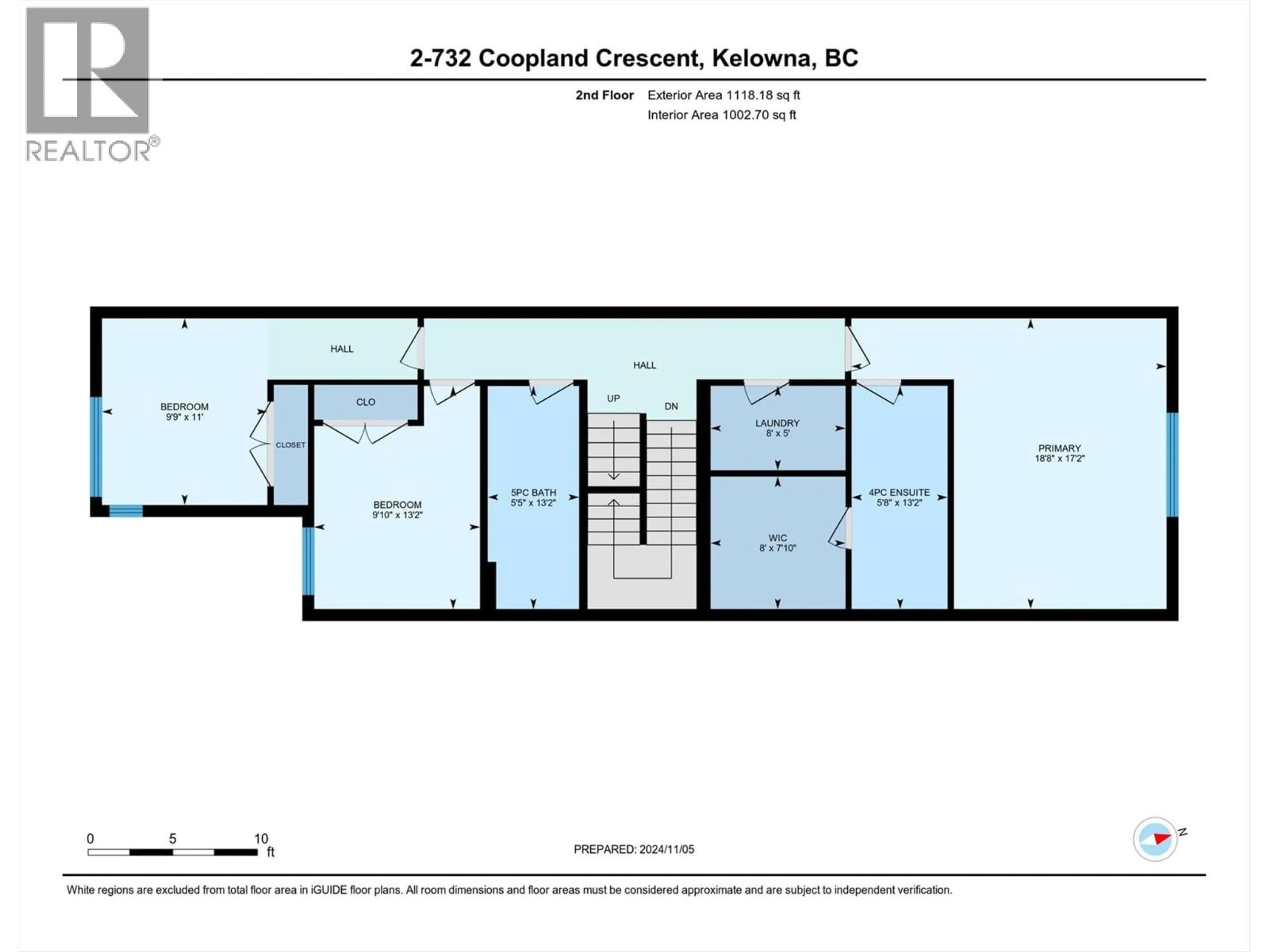 Floor plan for 1 - 732 COOPLAND CRESCENT, Kelowna British Columbia V1Y2V1