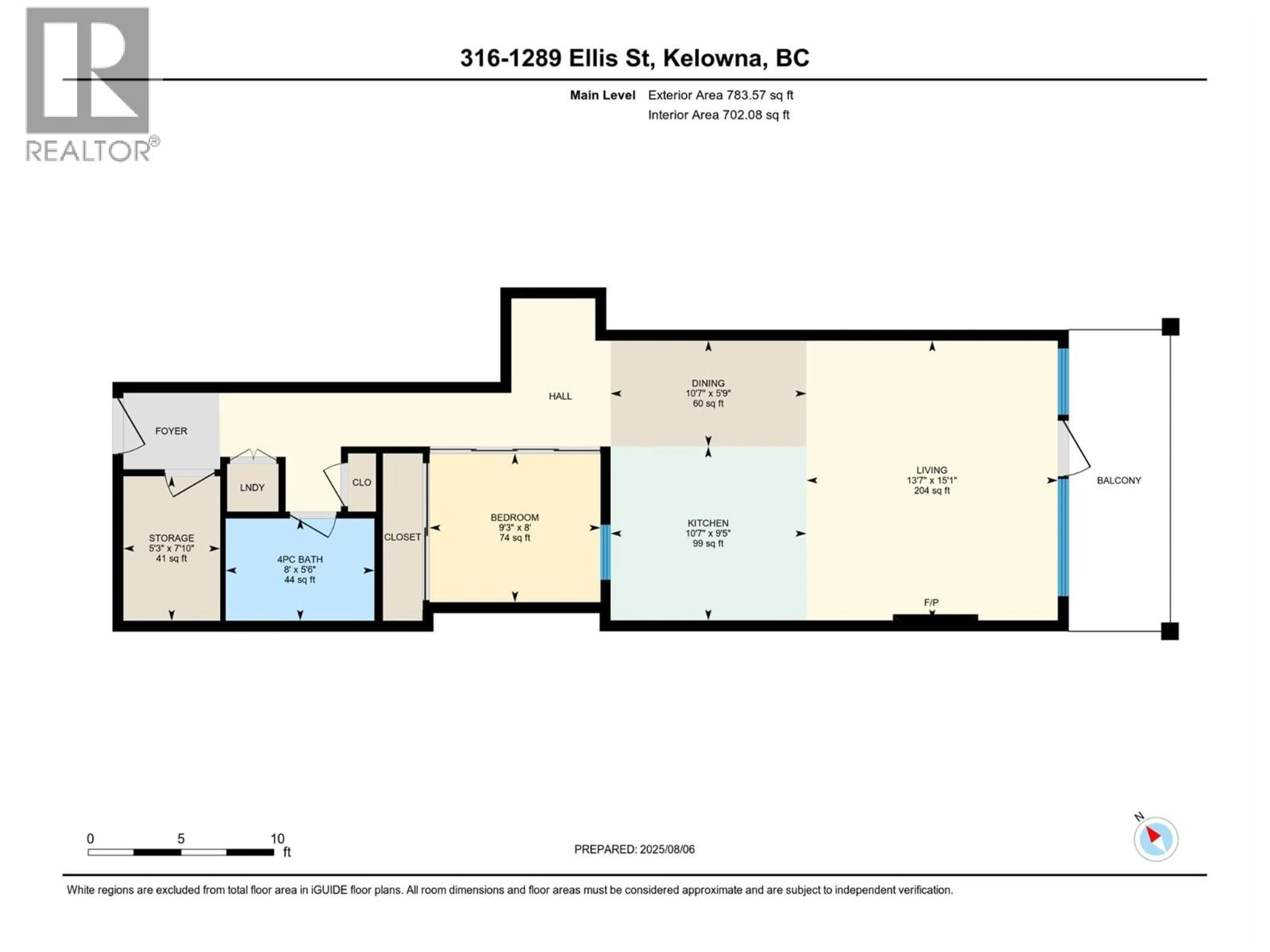 Floor plan for 316 - 1289 ELLIS STREET, Kelowna British Columbia V1Y9X6
