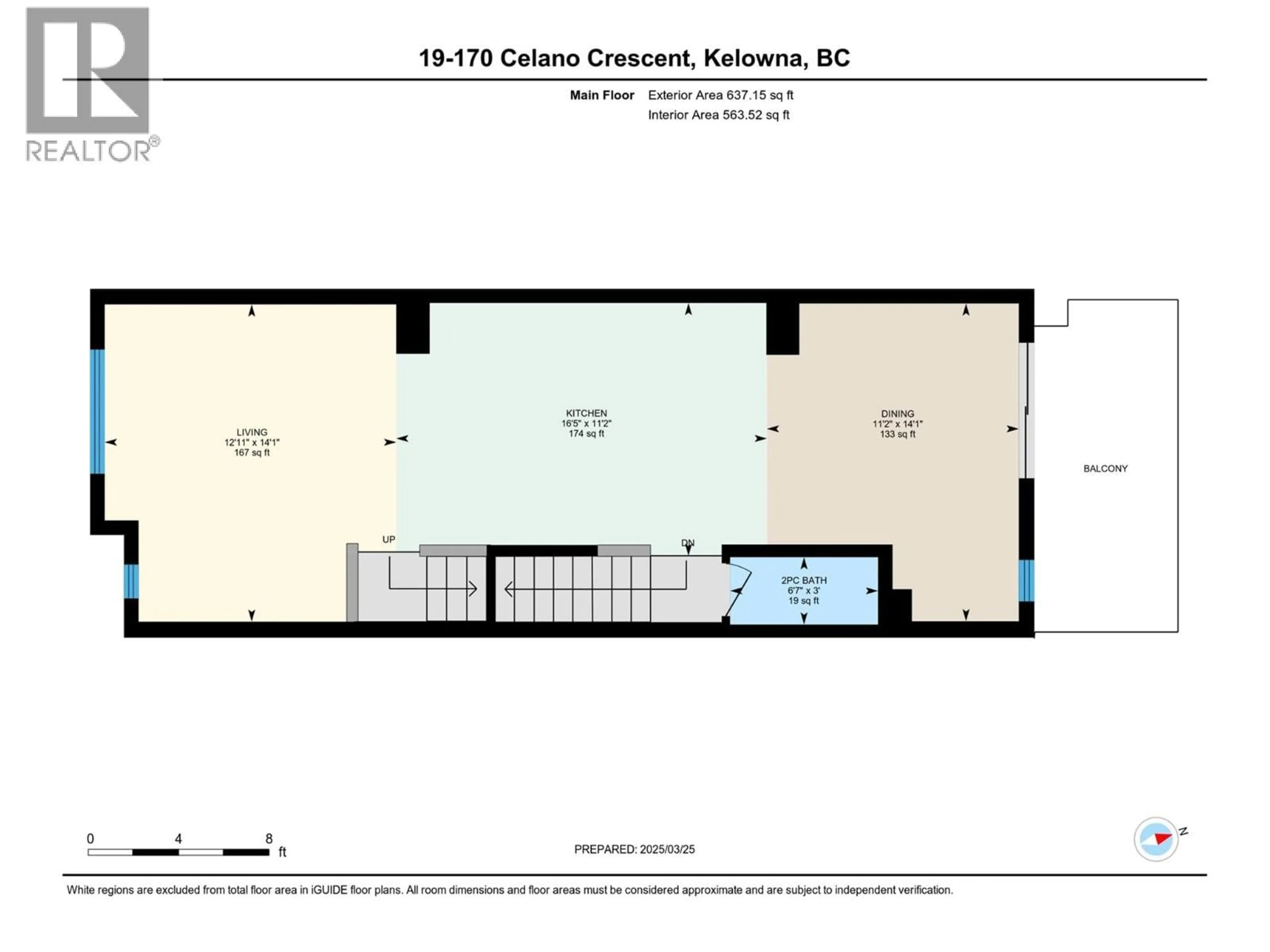 Floor plan for 19 - 170 CELANO CRESCENT, Kelowna British Columbia V1V0B6