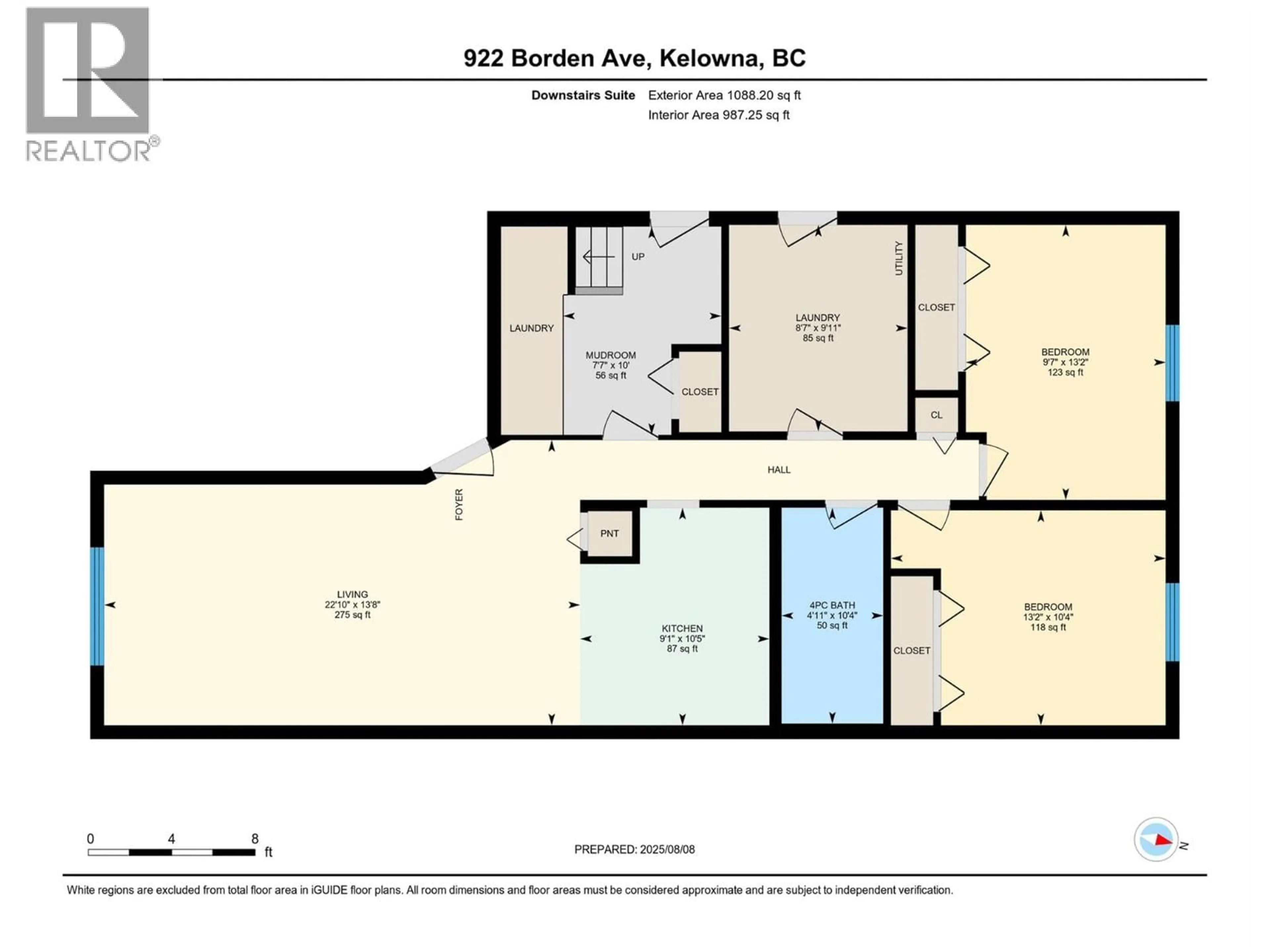 Floor plan for 922-926 BORDEN AVENUE, Kelowna British Columbia V1Y6A6