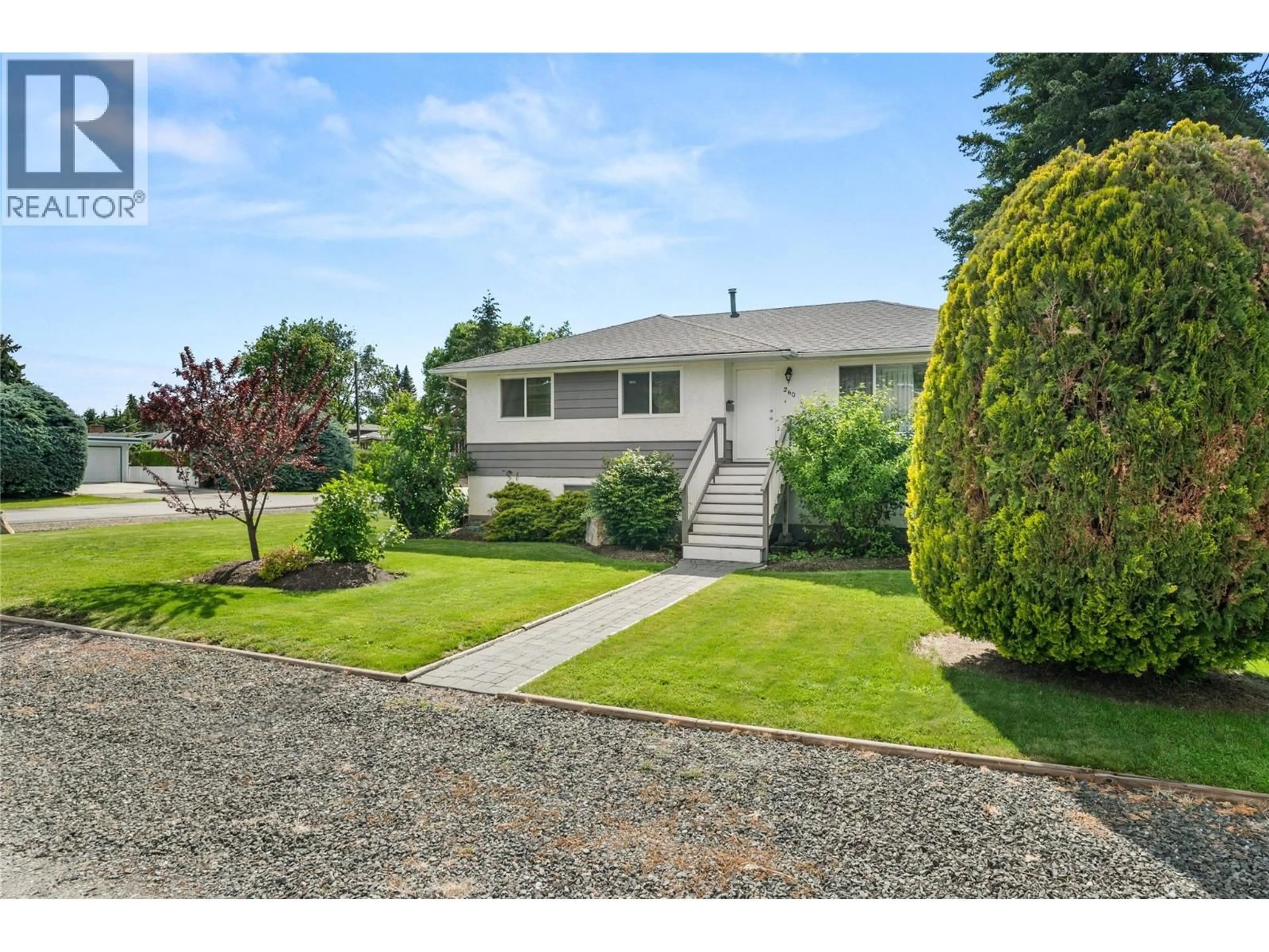 A pic from outside/outdoor area/front of a property/back of a property/a pic from drone, street for 260 GIBBS ROAD, Kelowna British Columbia V1X2W1