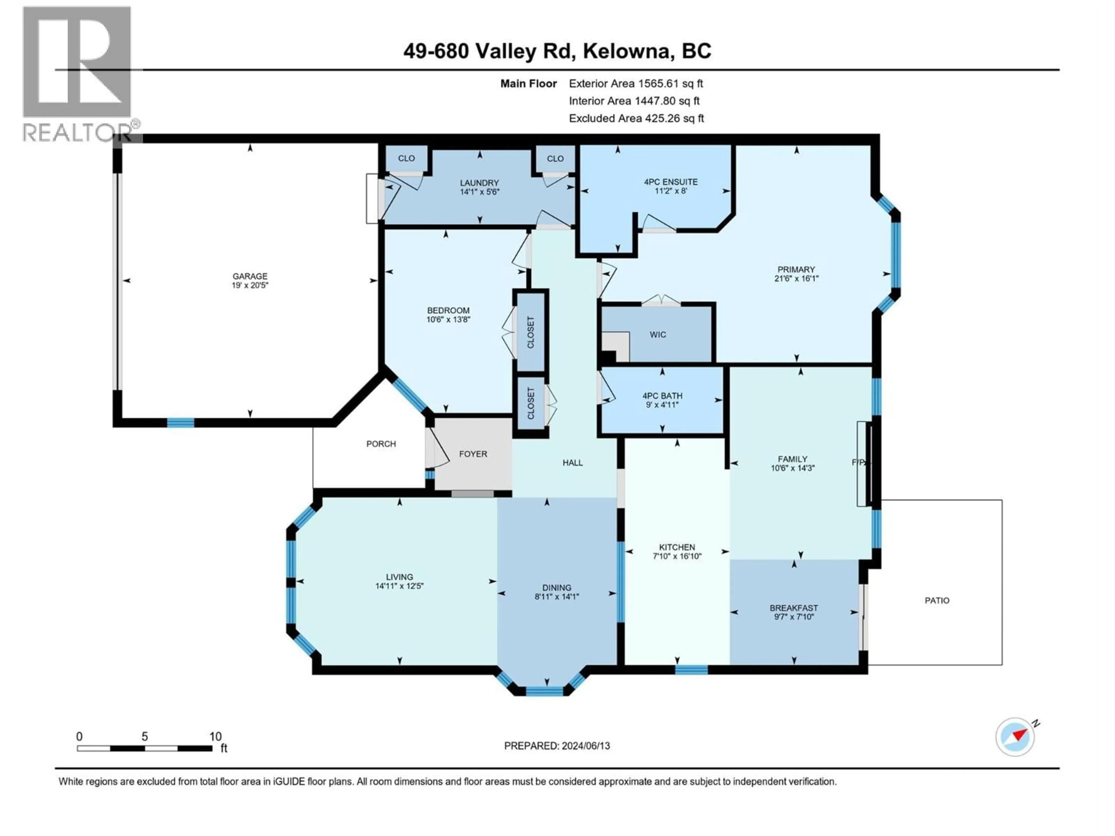 Floor plan for 49 - 680 VALLEY ROAD, Kelowna British Columbia V1V2J3